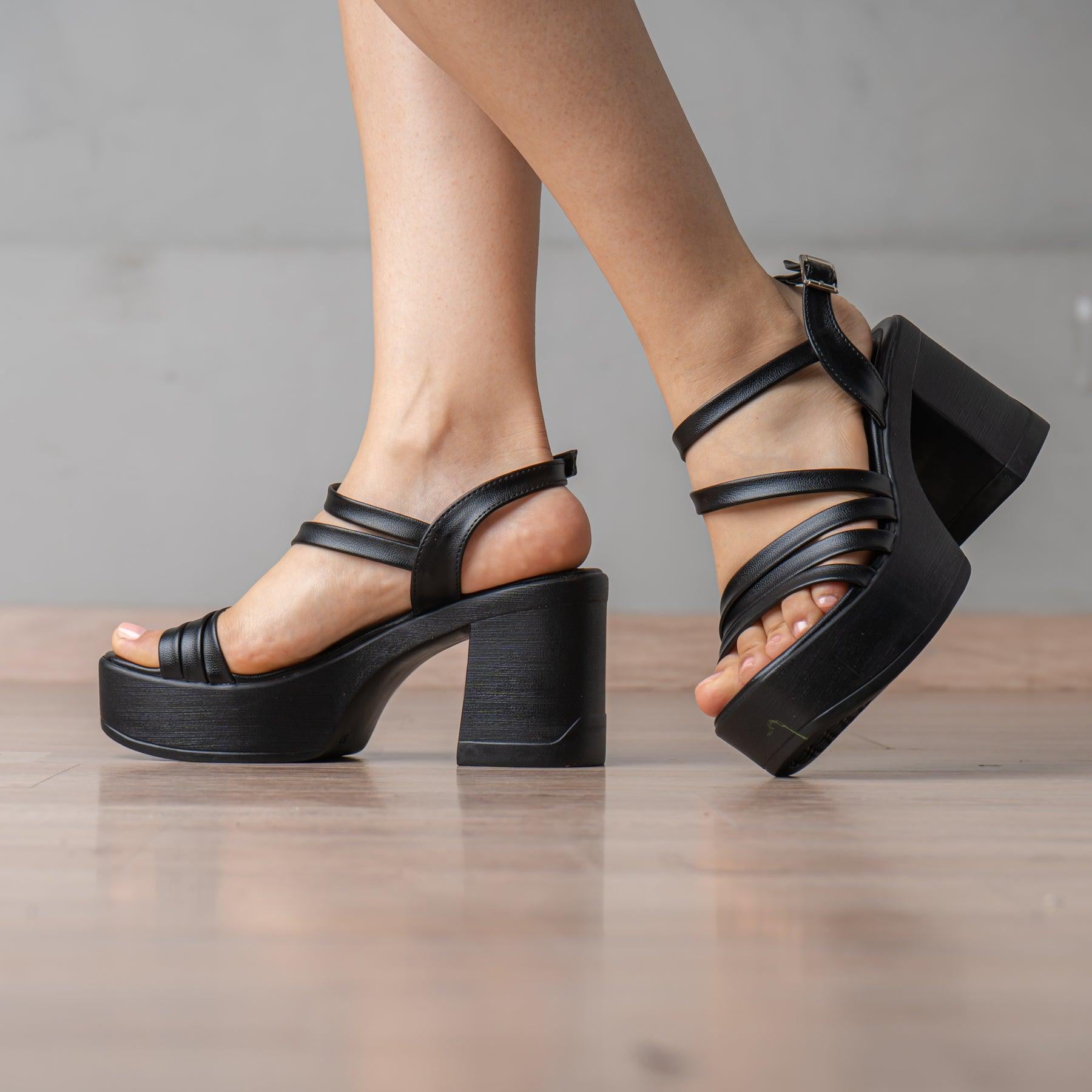 SANDALIAS DE VESTIR MUJER SHIMA NEGRO - 1