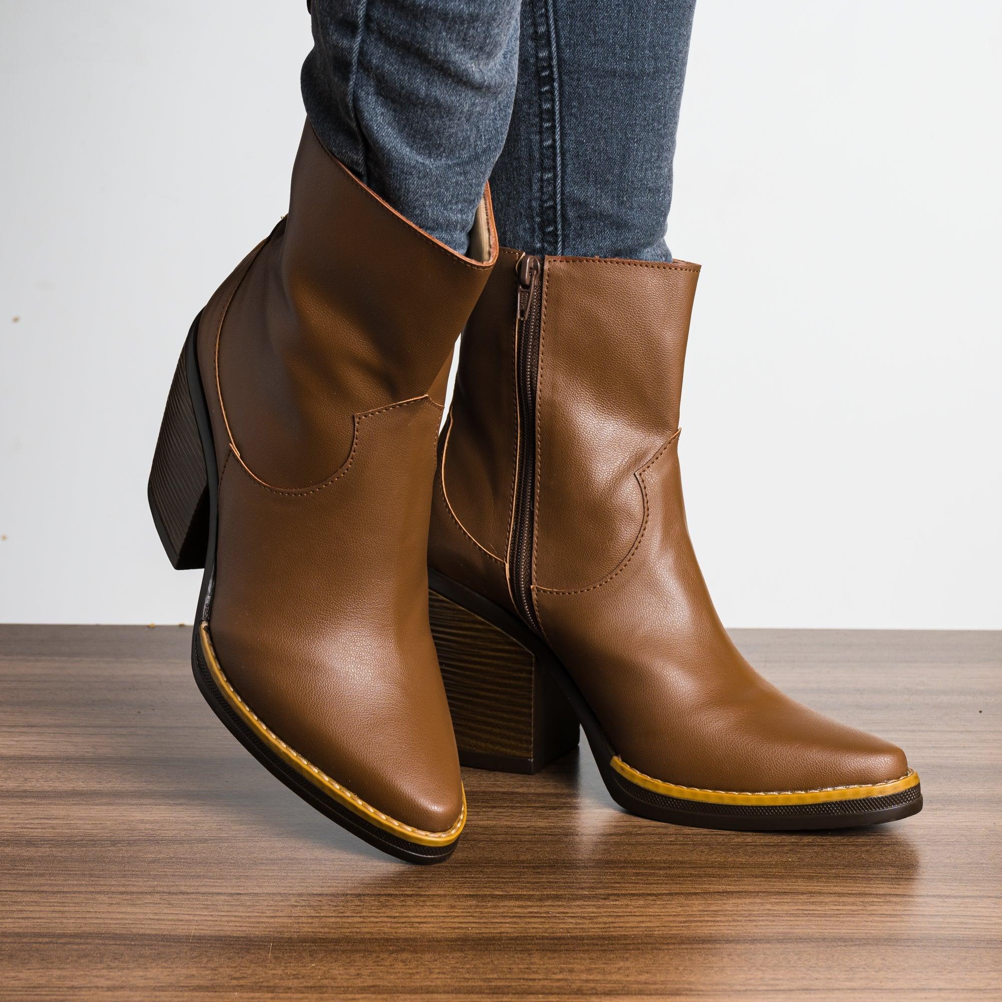 BOTAS MUJER ZTEICY MARRÓN - 1