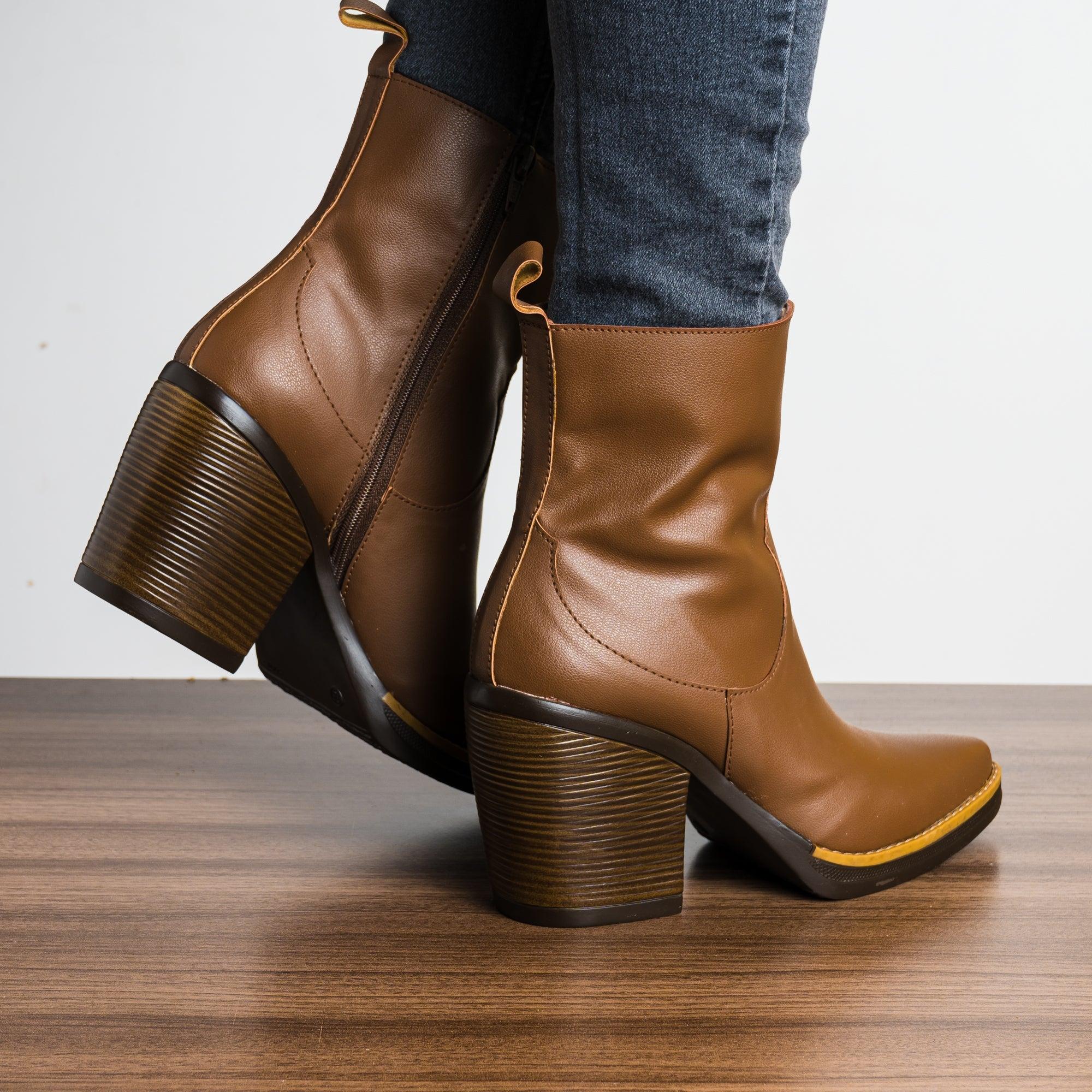 BOTAS MUJER ZTEICY MARRÓN - 3