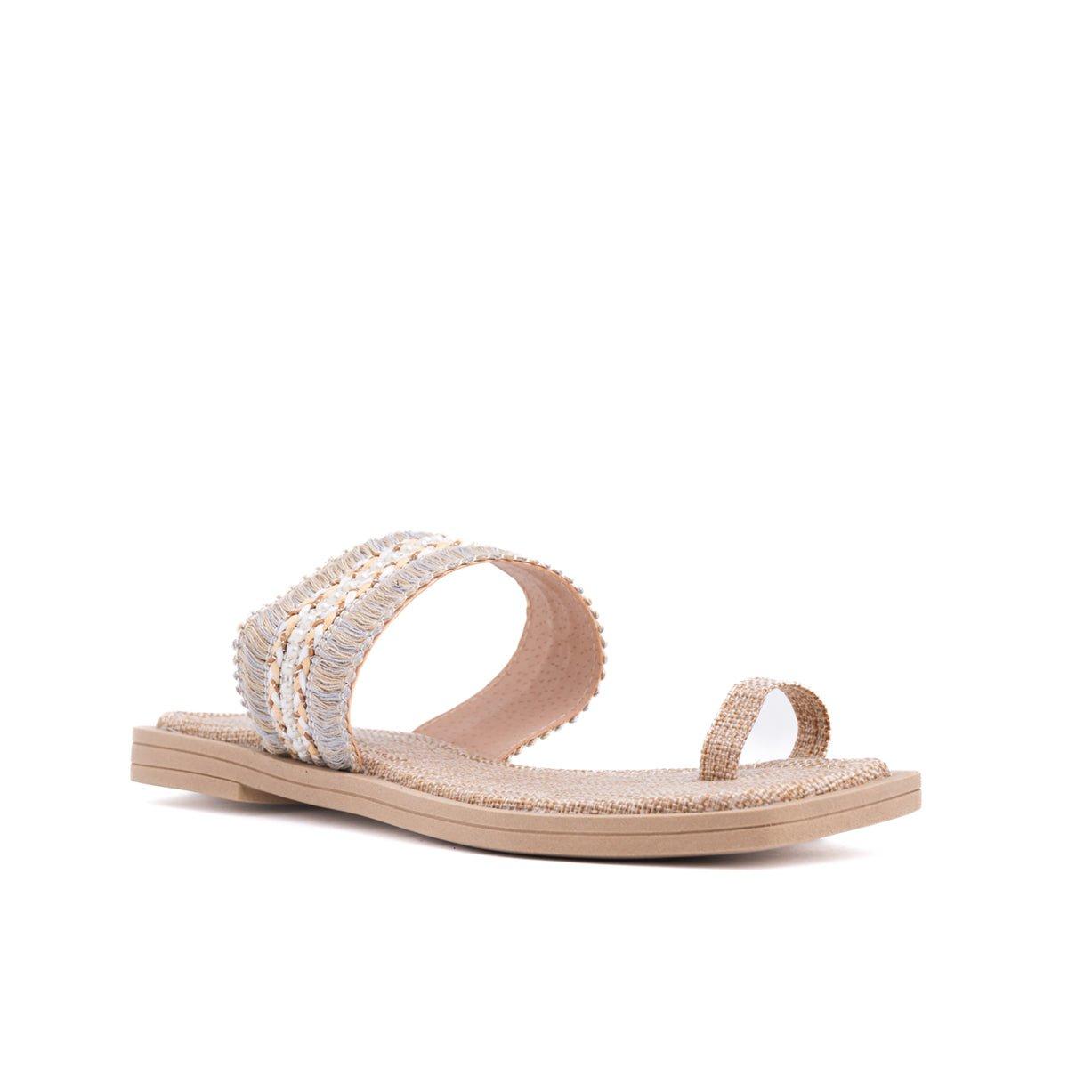 SANDALIAS CASUALES MUJER ASHANY BEIGE - 5
