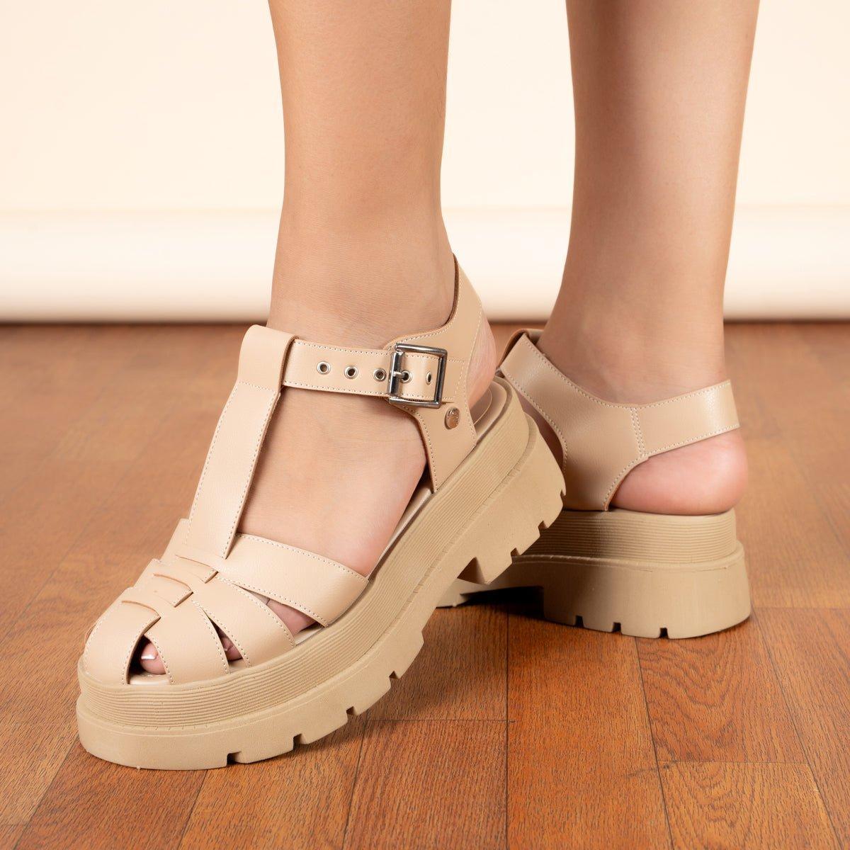 SANDALIAS CASUALES MUJER SANTA MARTA 2.0 BEIGE - 1