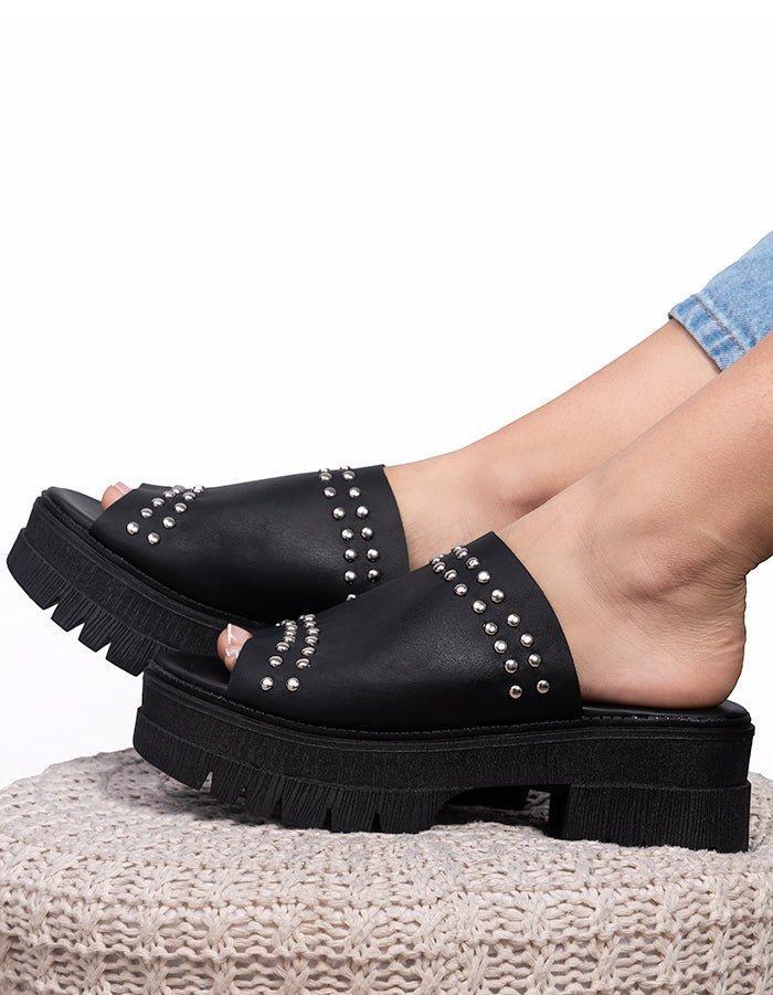 SANDALIAS CASUALES MUJER LUVRE NEGRO - 1