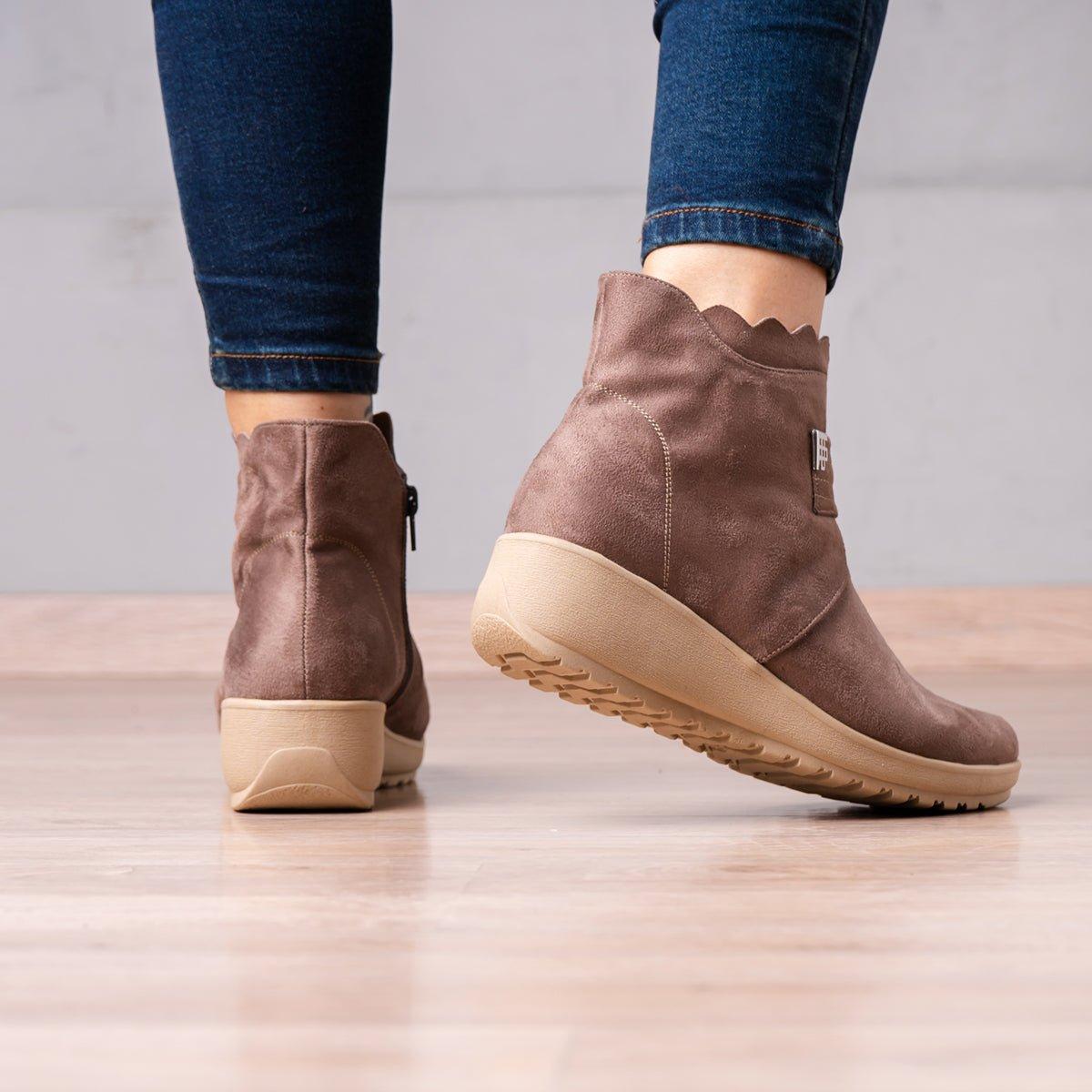 BOTINES MUJER ZURY TOPO - 3