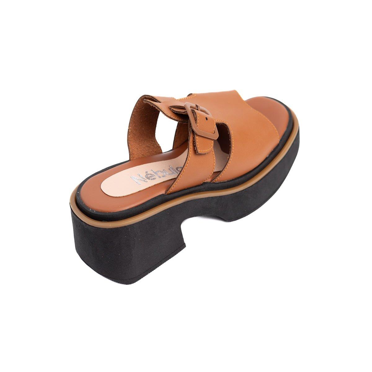 SANDALIAS CASUALES MUJER GUSTOV CAMEL - 4