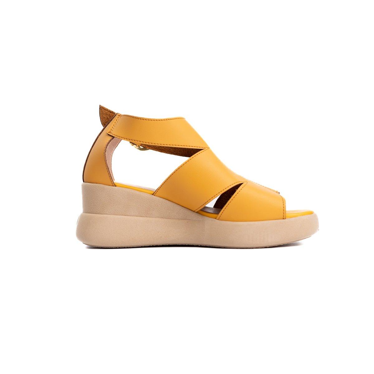 SANDALIAS CASUALES MUJER SQUILAZI MOSTAZA - 4