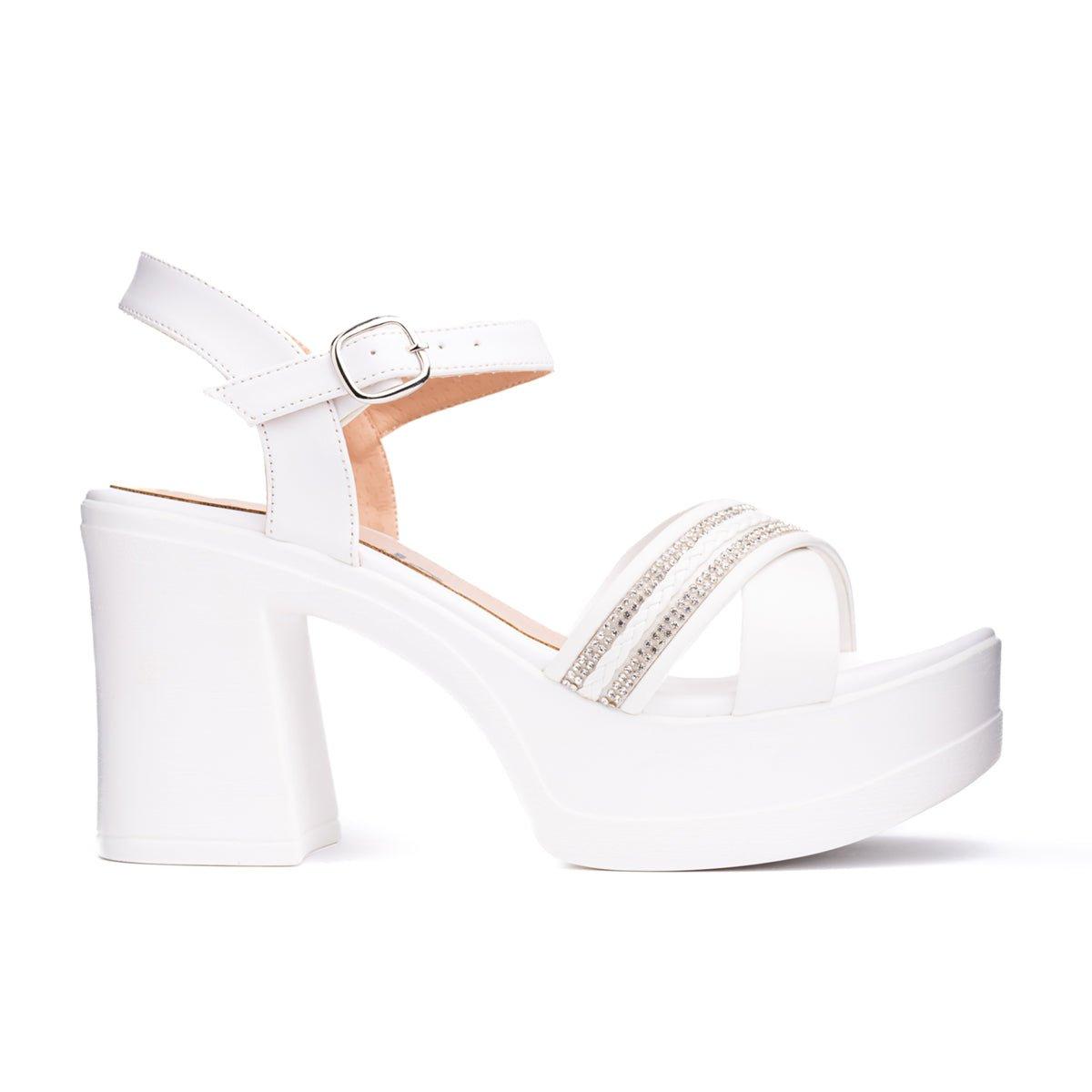 SANDALIAS DE VESTIR MUJER BRILL BLANCO - 4