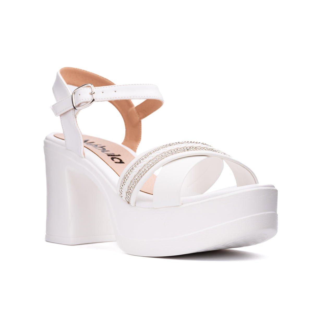 SANDALIAS DE VESTIR MUJER BRILL BLANCO - 5