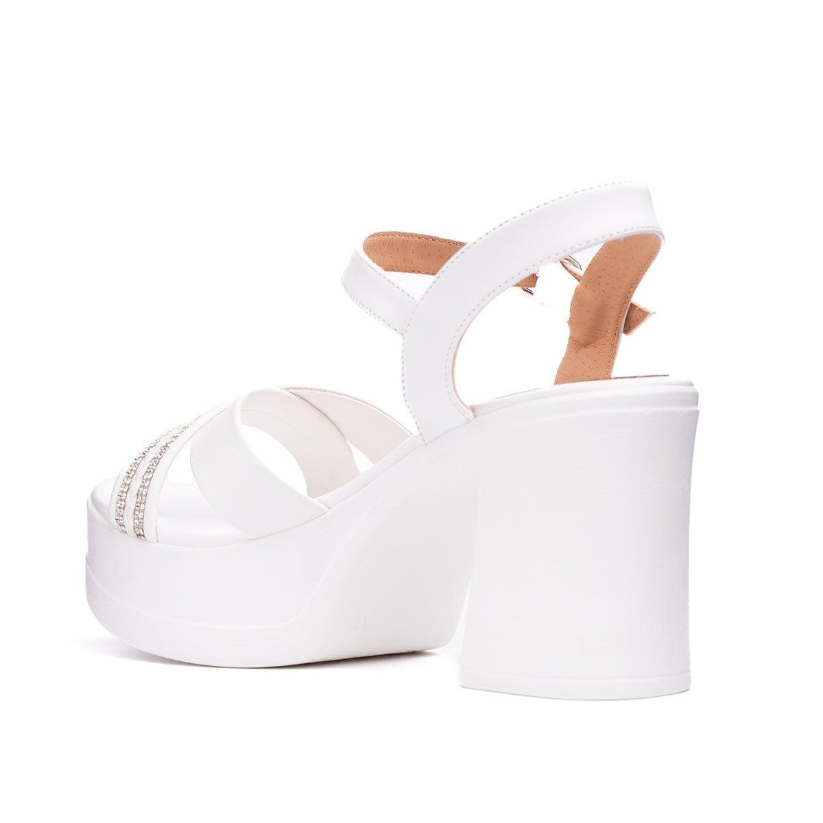 SANDALIAS DE VESTIR MUJER BRILL BLANCO - 6