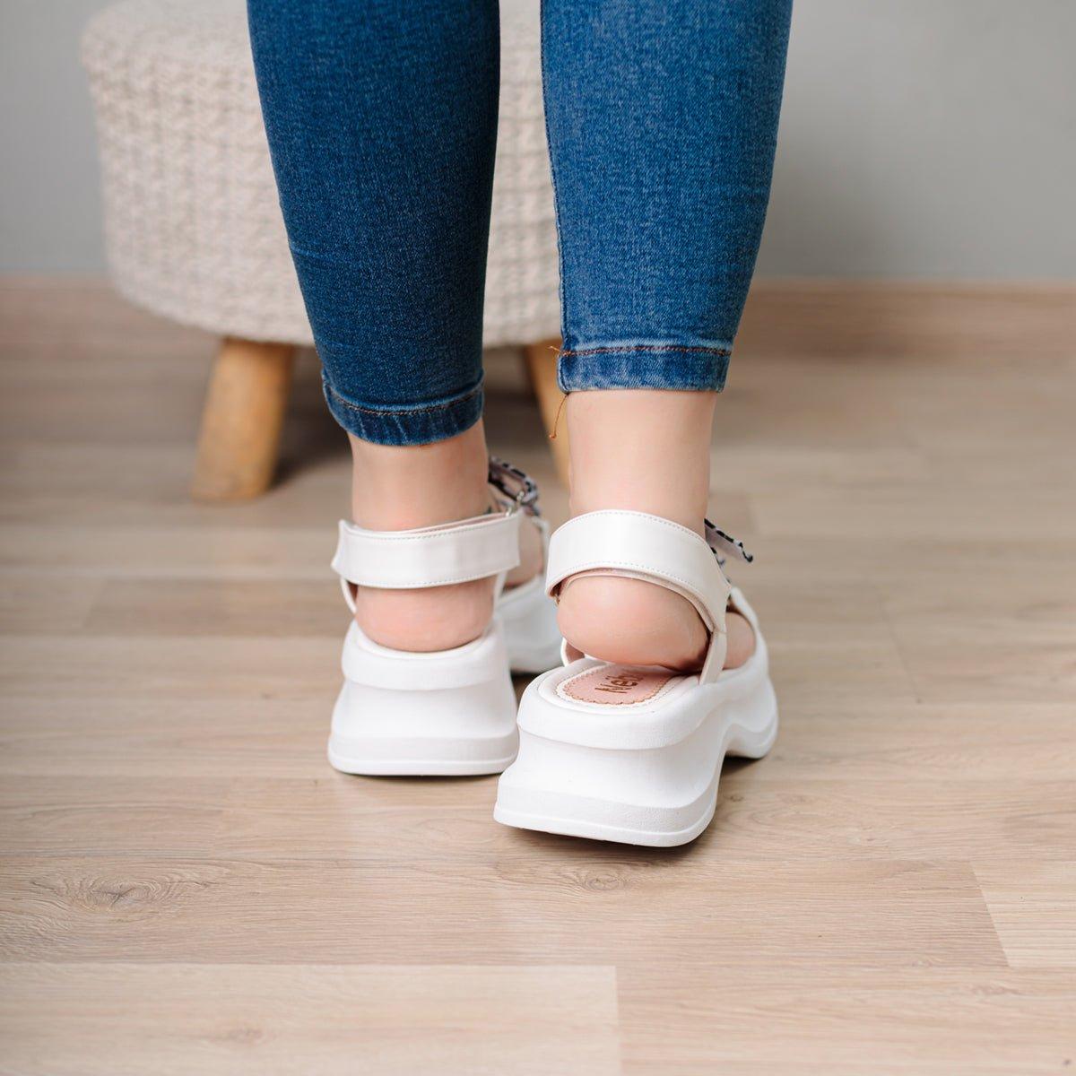 SANDALIAS CASUALES MUJER DUSA BLANCO - 3