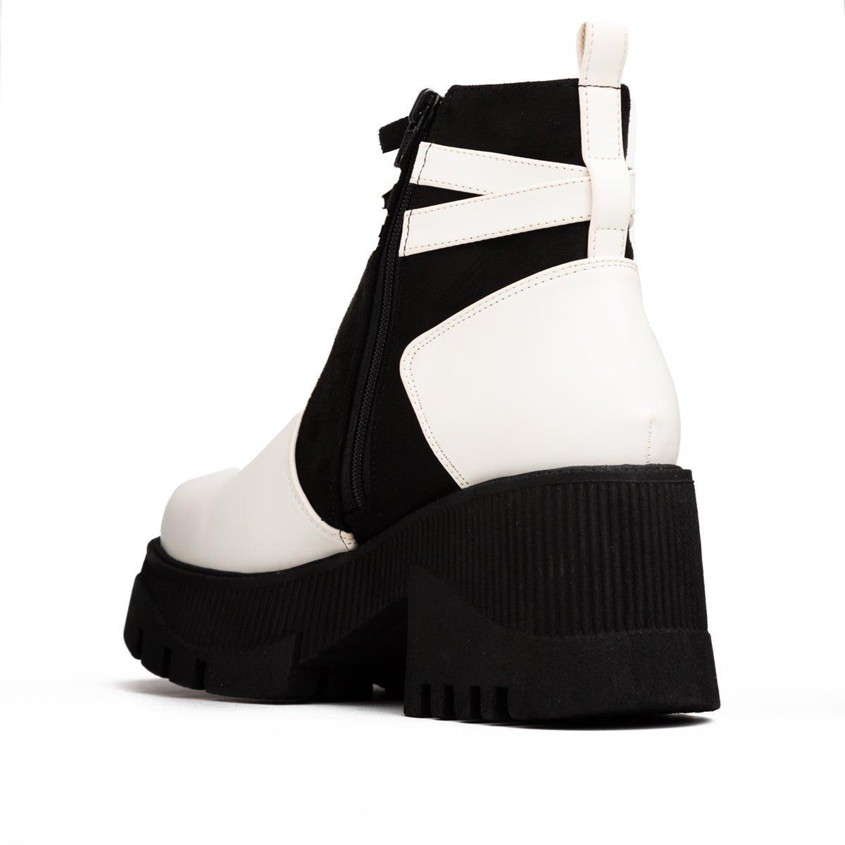 BOTAS MUJER ITALA BLANCO NEGRO - 4