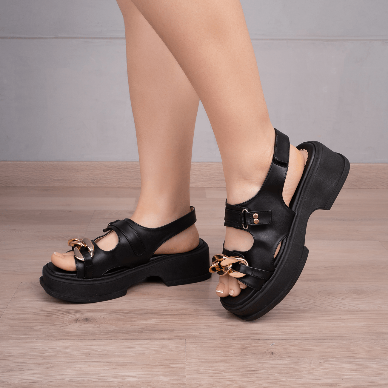 SANDALIAS CASUALES MUJER MONROVIA NEGRO - 1