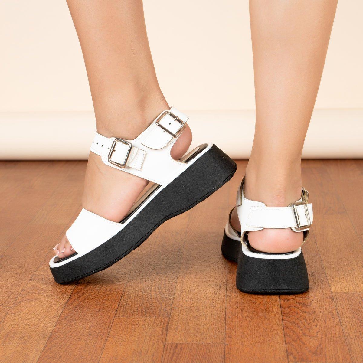 SANDALIAS CASUALES MUJER FARAH BLANCO - 3