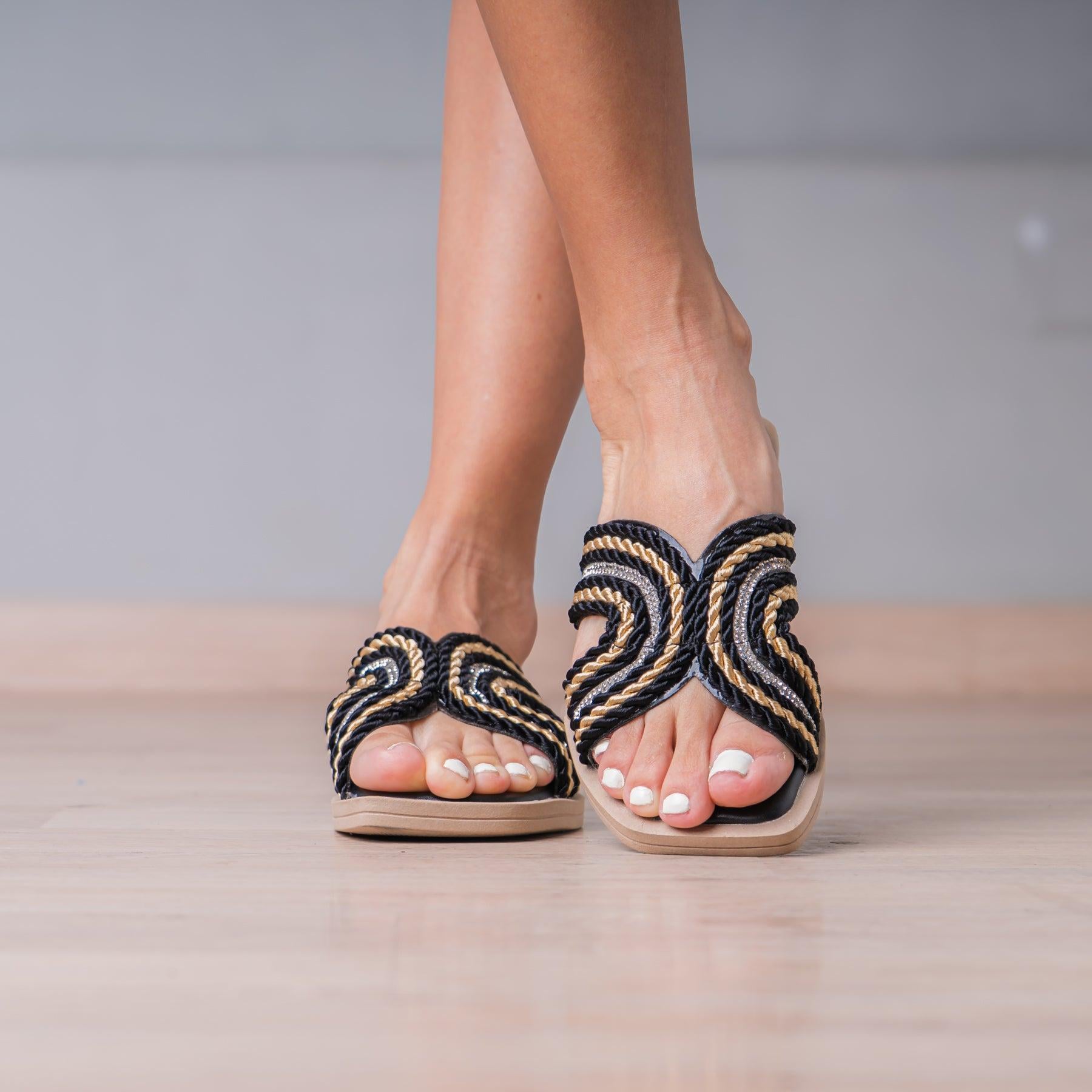 SANDALIAS CASUALES MUJER OKUBO NEGRO - 2