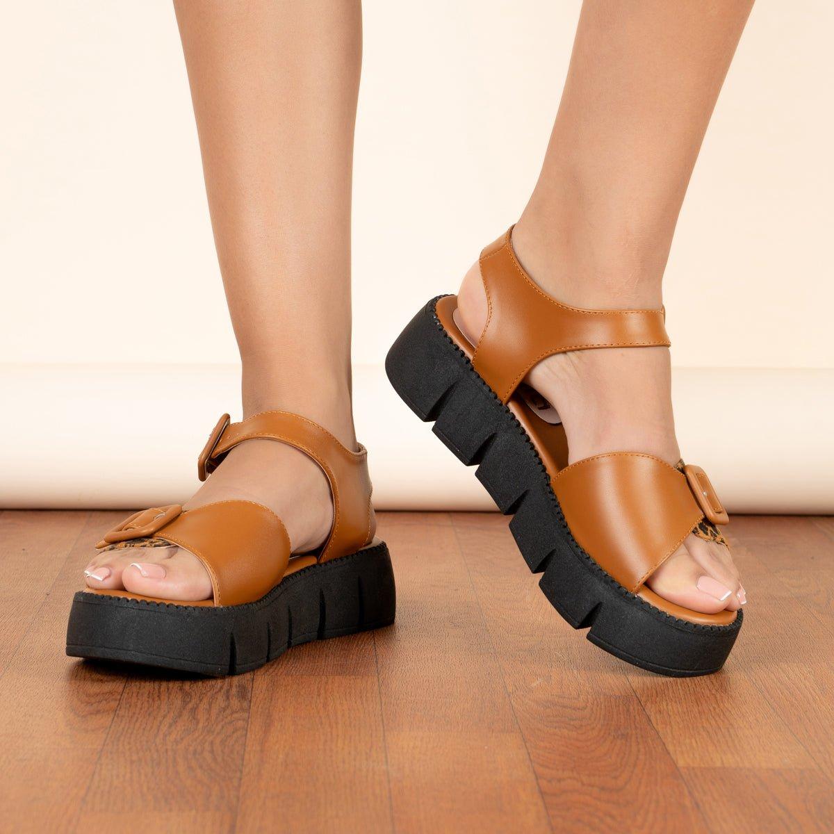 SANDALIAS CASUALES MUJER ACRA 2.0 CAMEL - 3