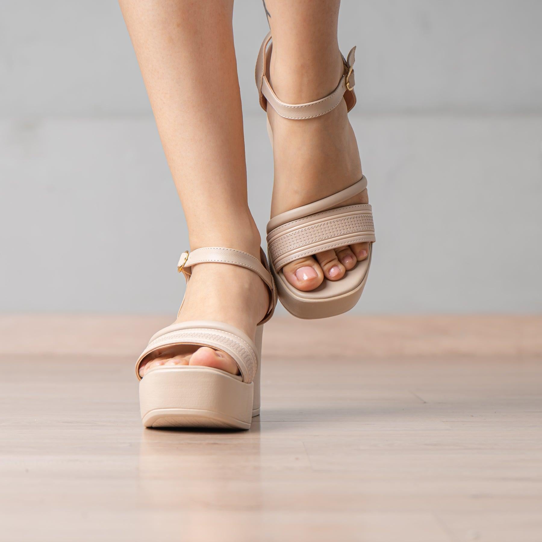 SANDALIAS DE VESTIR MUJER PERISICH BEIGE - 2