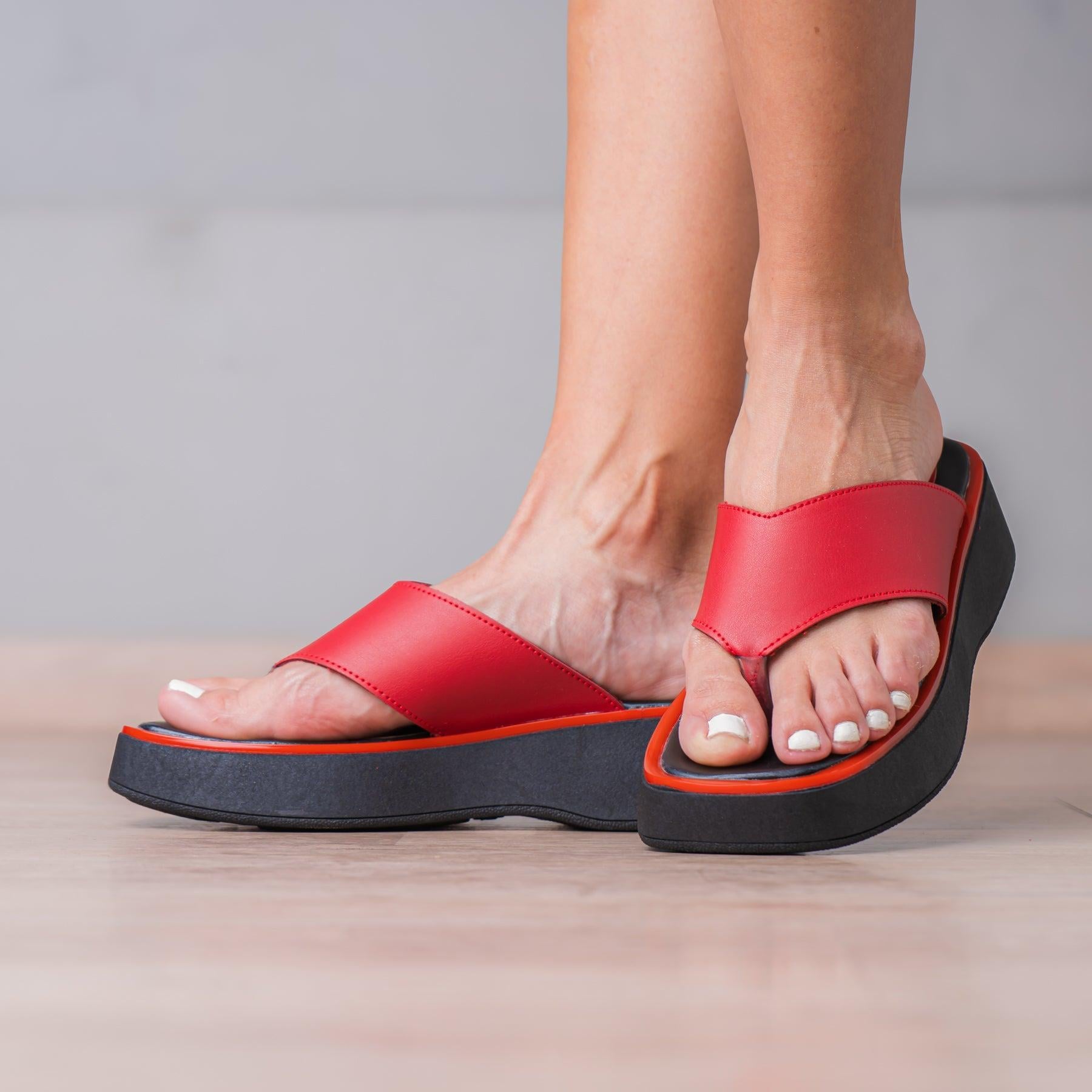 SANDALIAS DE VESTIR MUJER ESTERLAH ROJO - 1