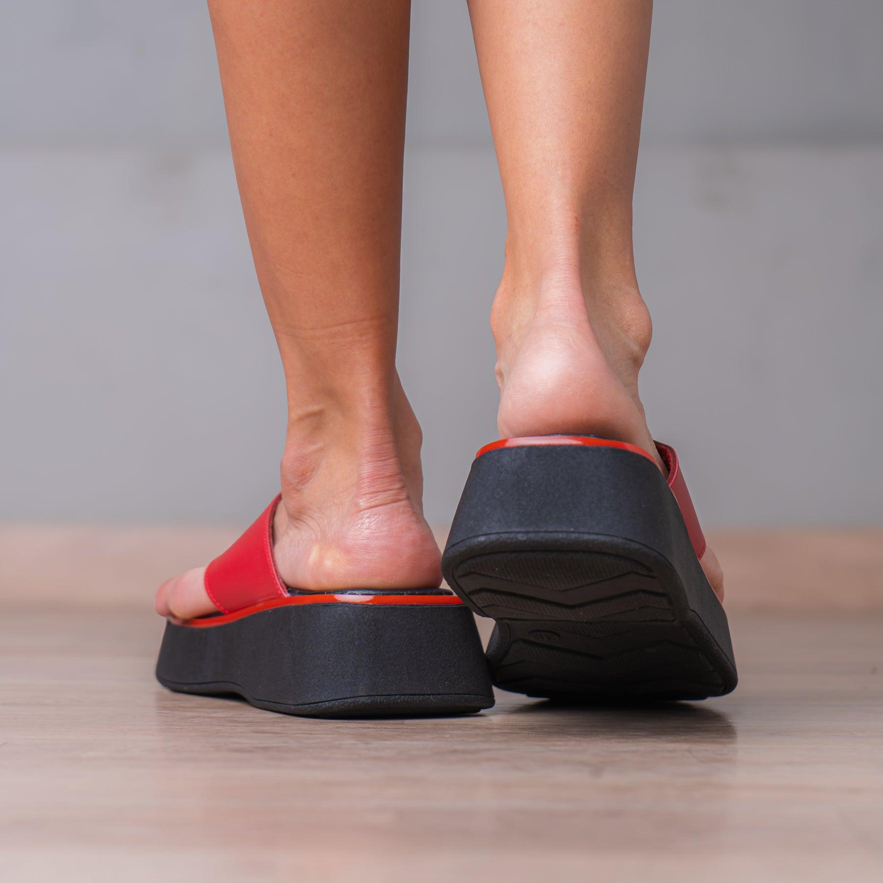 SANDALIAS DE VESTIR MUJER ESTERLAH ROJO - 4