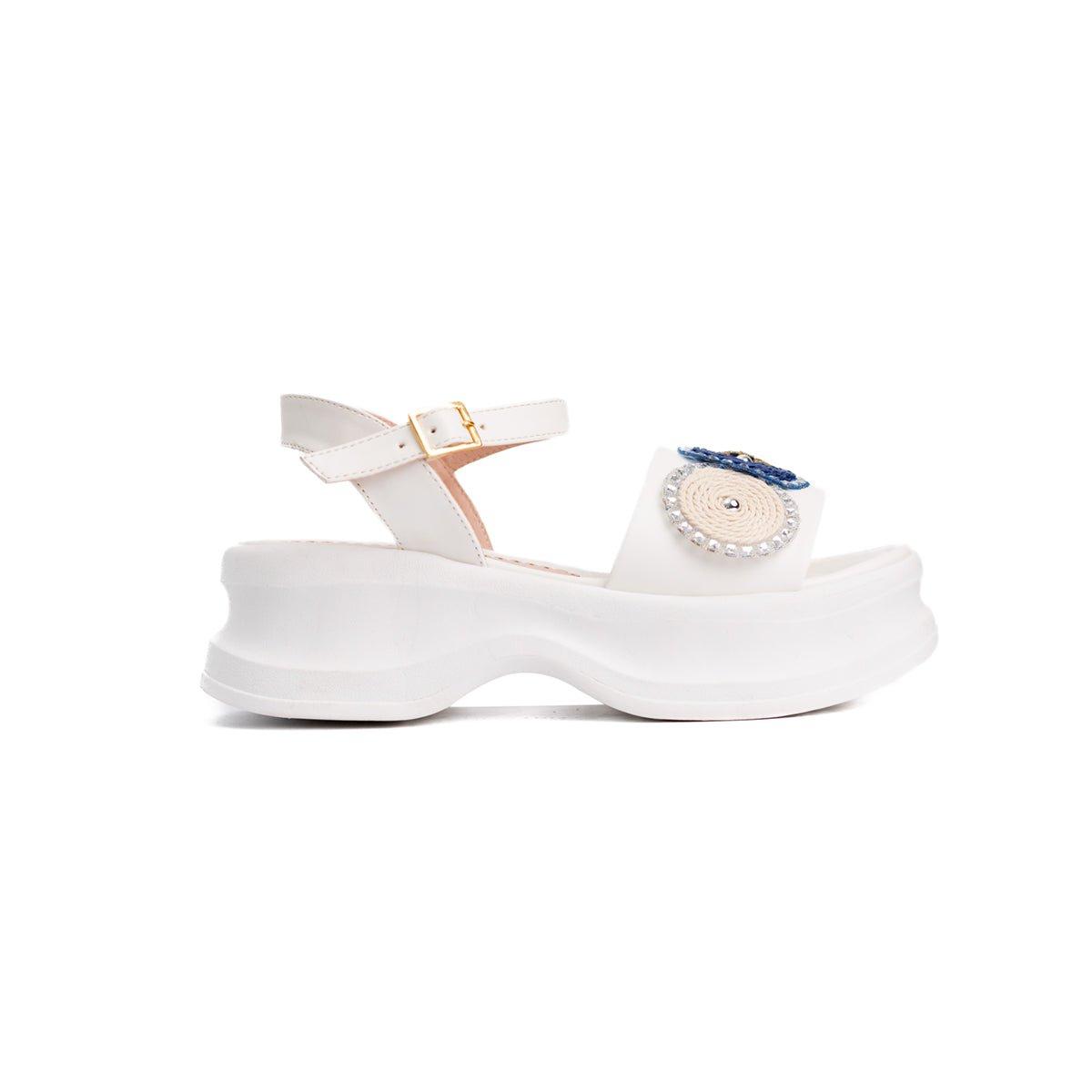 SANDALIAS CASUALES MUJER SNEZANA BLANCO - 4