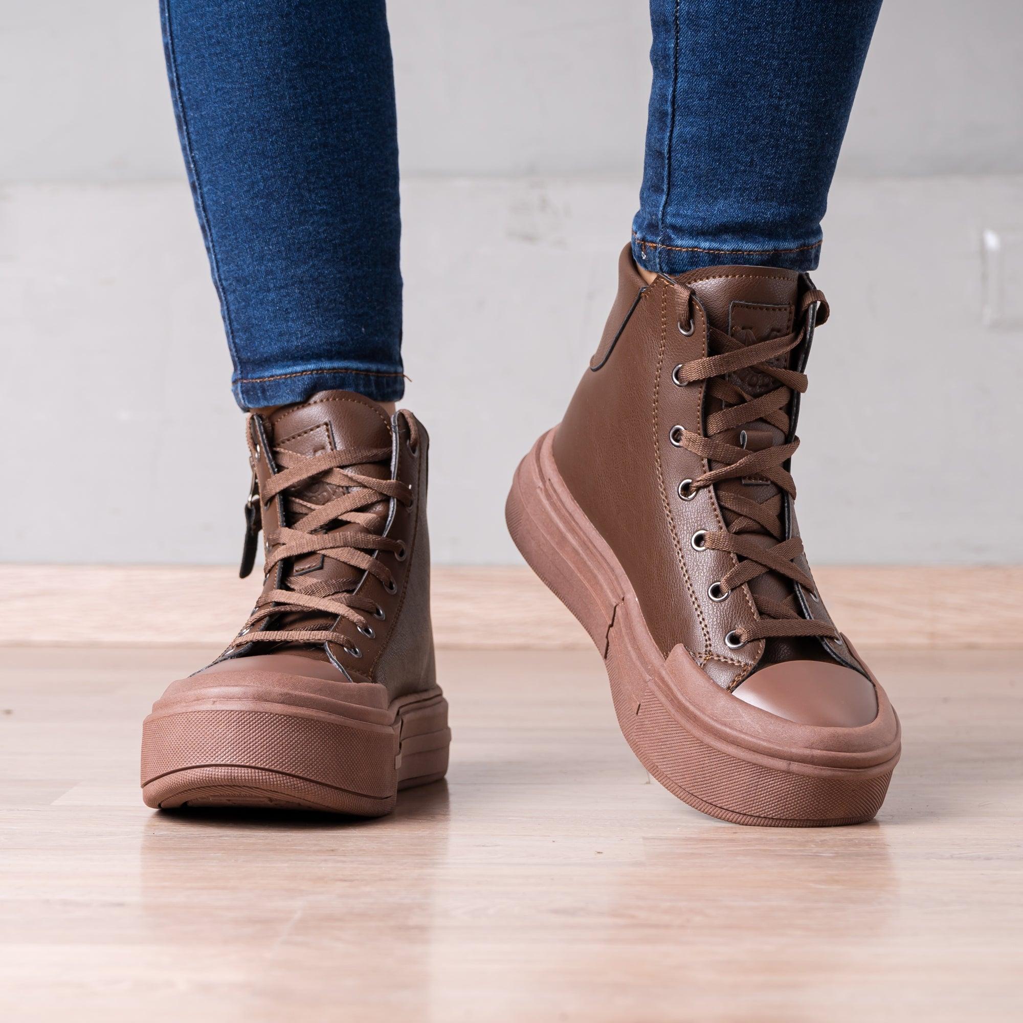 ZAPATILLAS URBANAS MUJER YUZHEN MARRÓN - 2