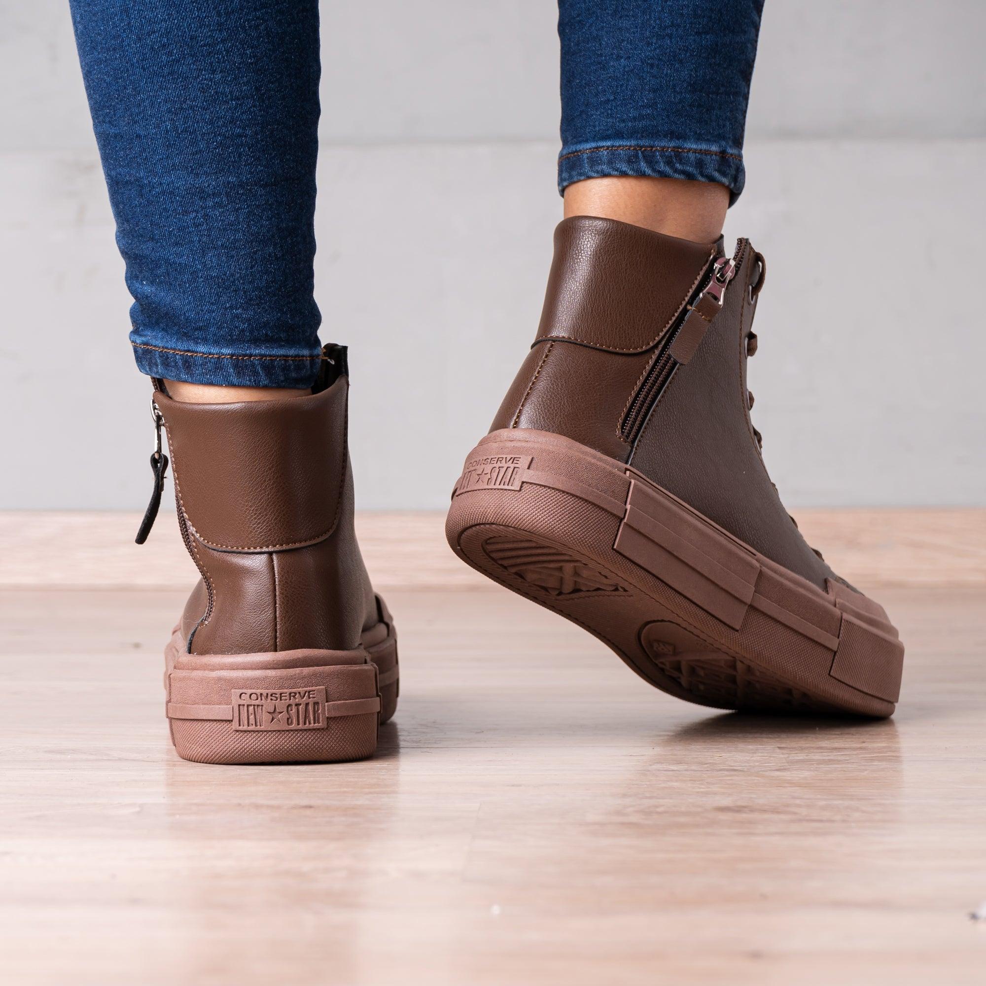 ZAPATILLAS URBANAS MUJER YUZHEN MARRÓN - 3