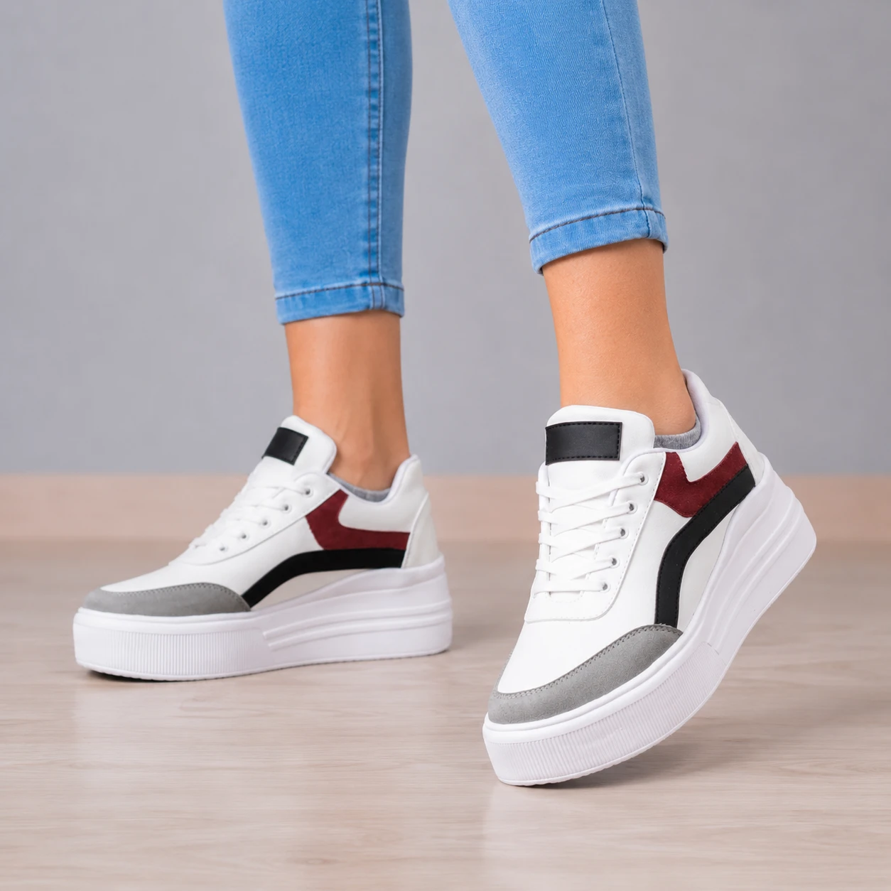 ZAPATILLAS URBANAS MUJER LOOP GUINDA - 6