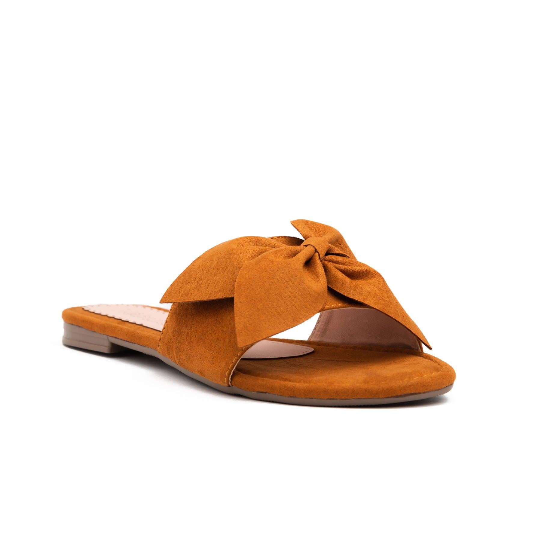 SANDALIAS CASUALES MUJER FLOR CAMEL - 4