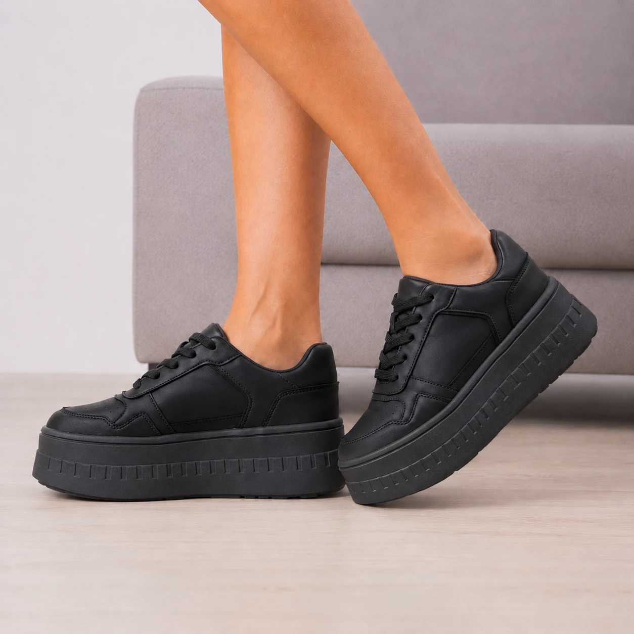 ZAPATILLAS URBANAS MUJER BENETTON NEGRO - 1