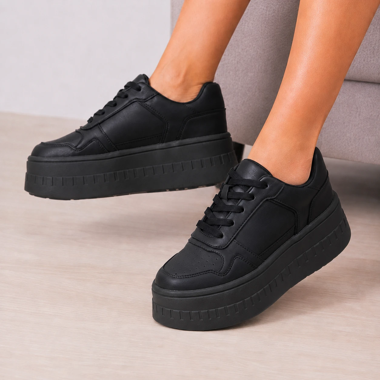 ZAPATILLAS URBANAS MUJER BENETTON NEGRO - 2