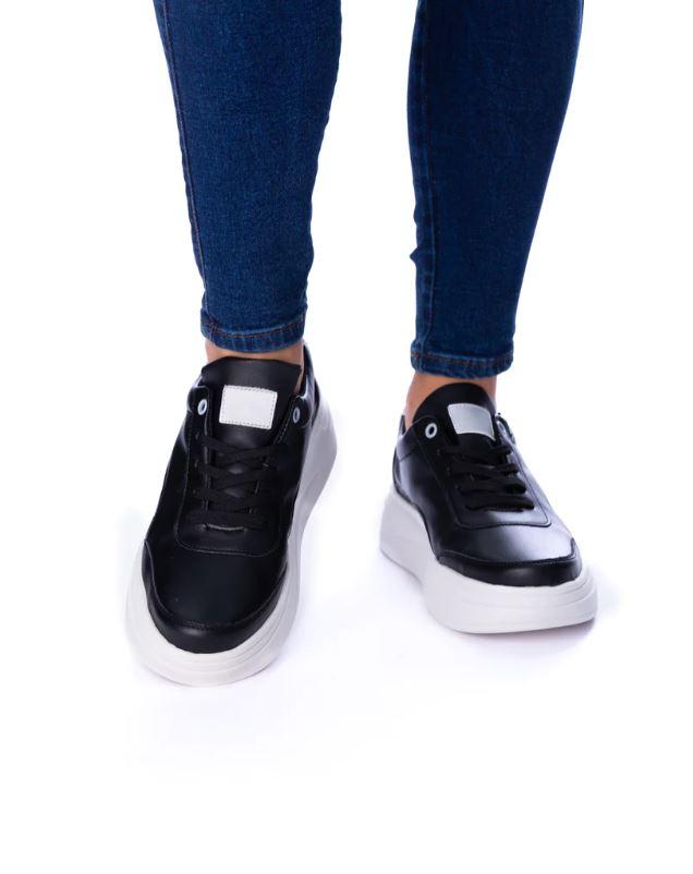 ZAPATILLAS URBANAS MUJER DIEST  NEGRO PLATEADO - 2