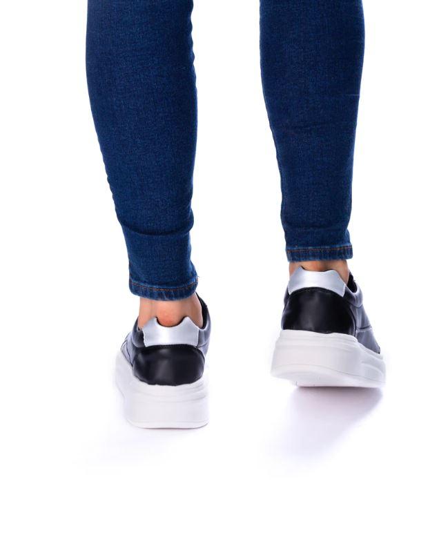 ZAPATILLAS URBANAS MUJER DIEST  NEGRO PLATEADO - 3
