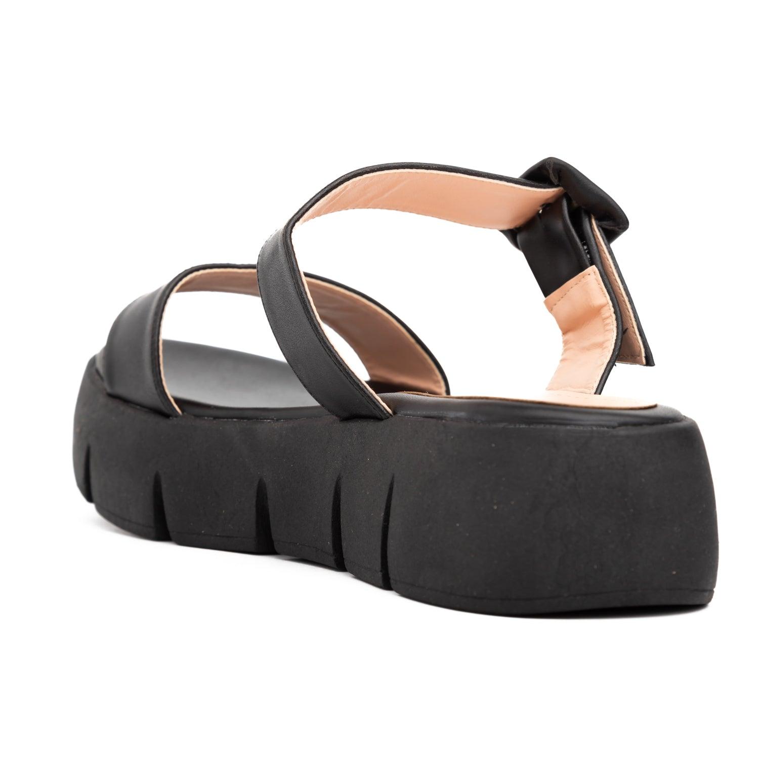 SANDALIAS CASUALES MUJER HAKEEM NEGRO - 4