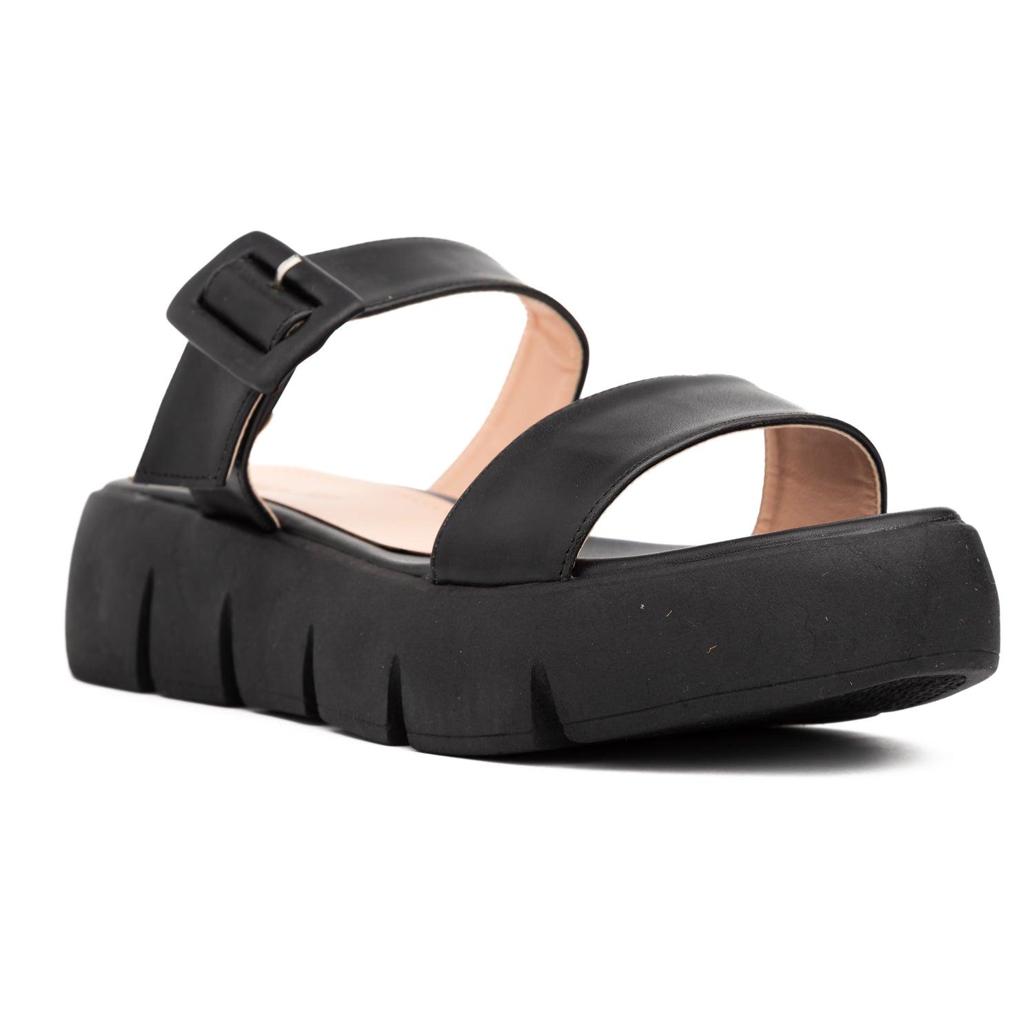 SANDALIAS CASUALES MUJER HAKEEM NEGRO - 5