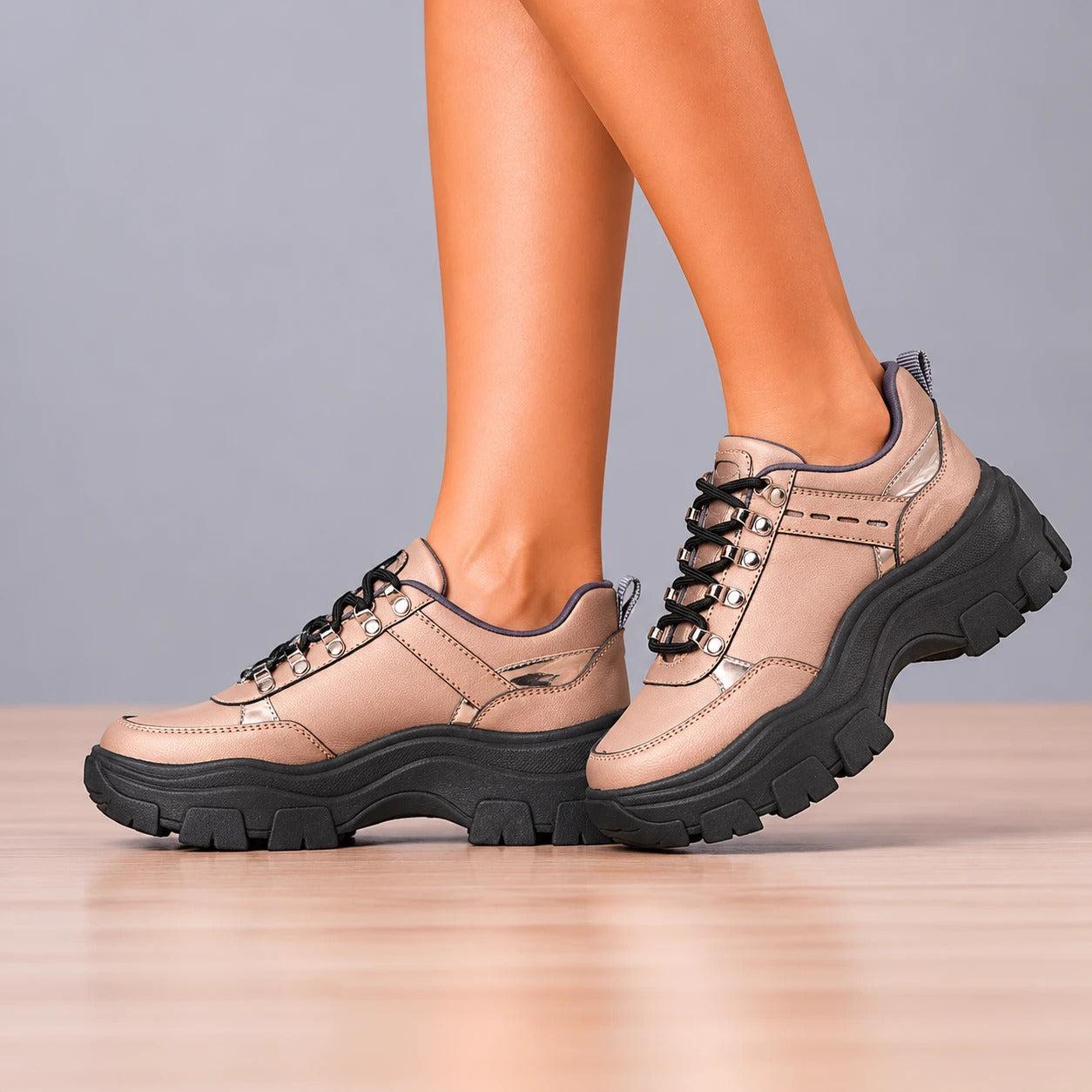 ZAPATILLAS URBANAS MUJER GOLDEN PLATEADO - 1