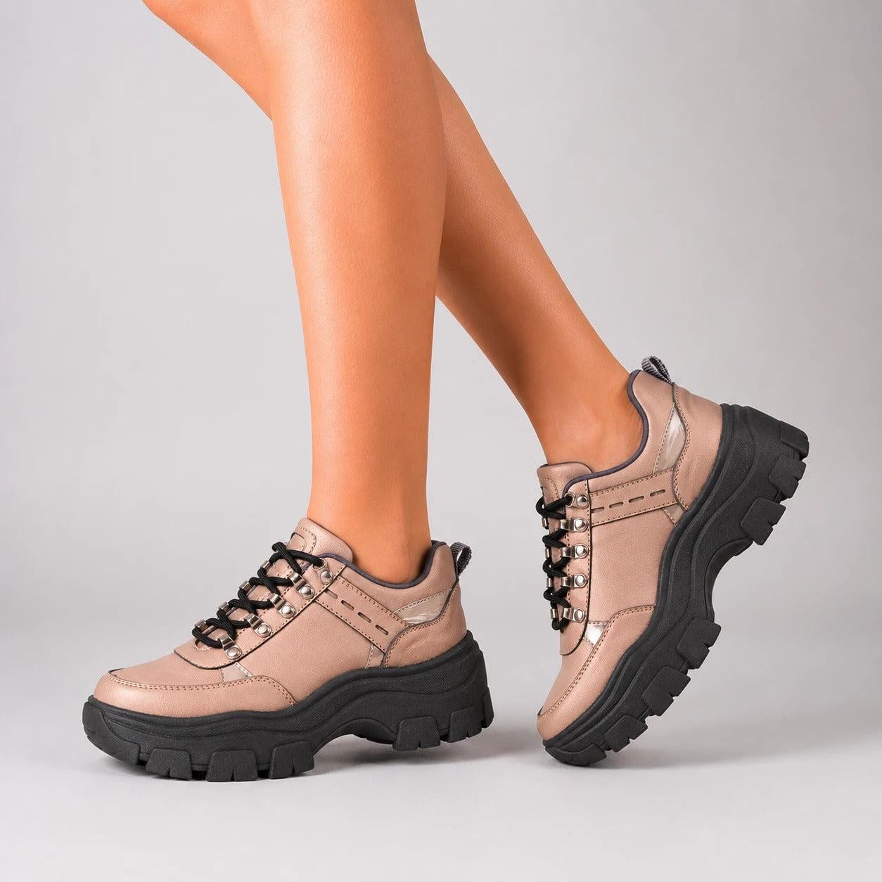 ZAPATILLAS URBANAS MUJER GOLDEN PLATEADO - 3