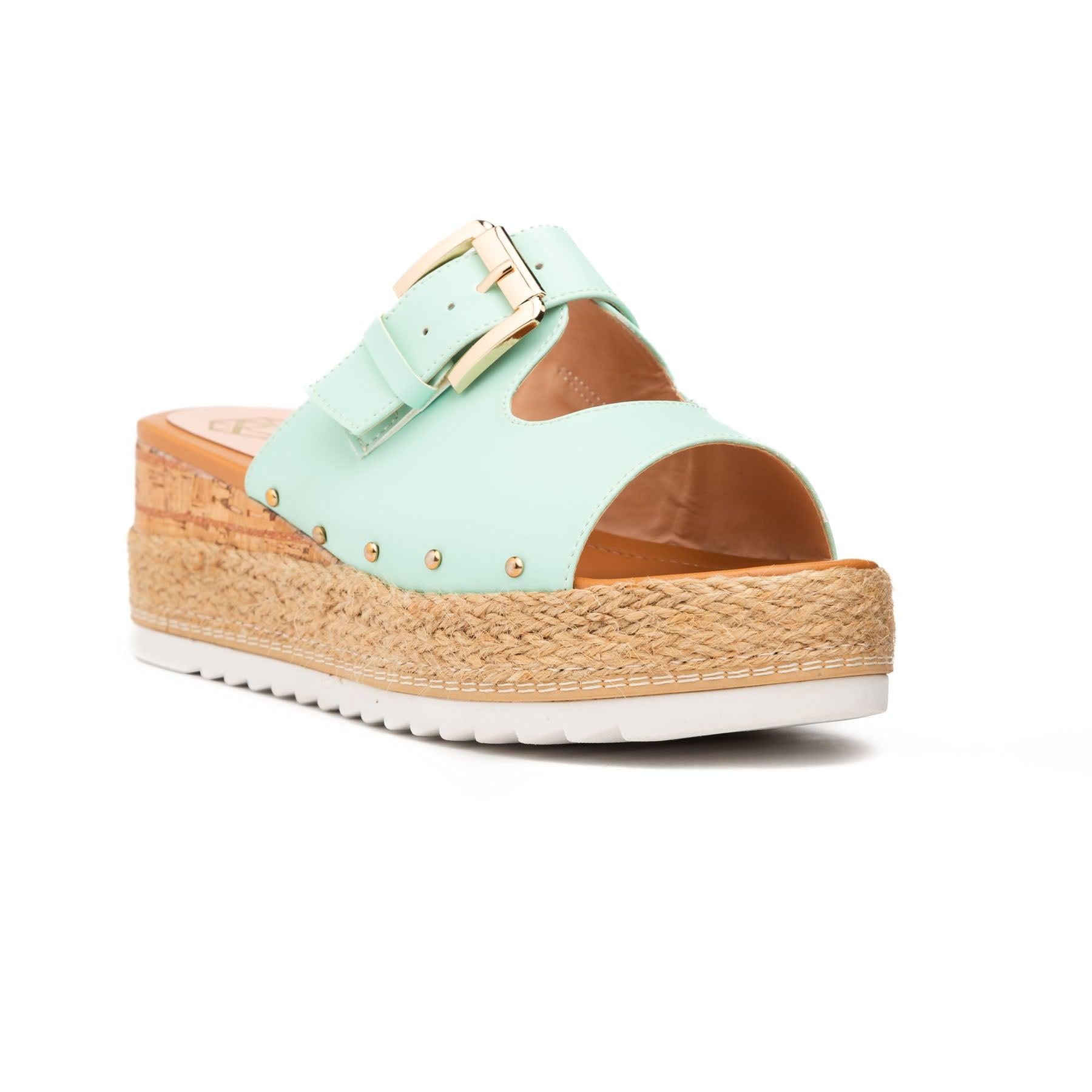 SANDALIAS CASUALES MUJER SERENA VERDE AGUA - 3