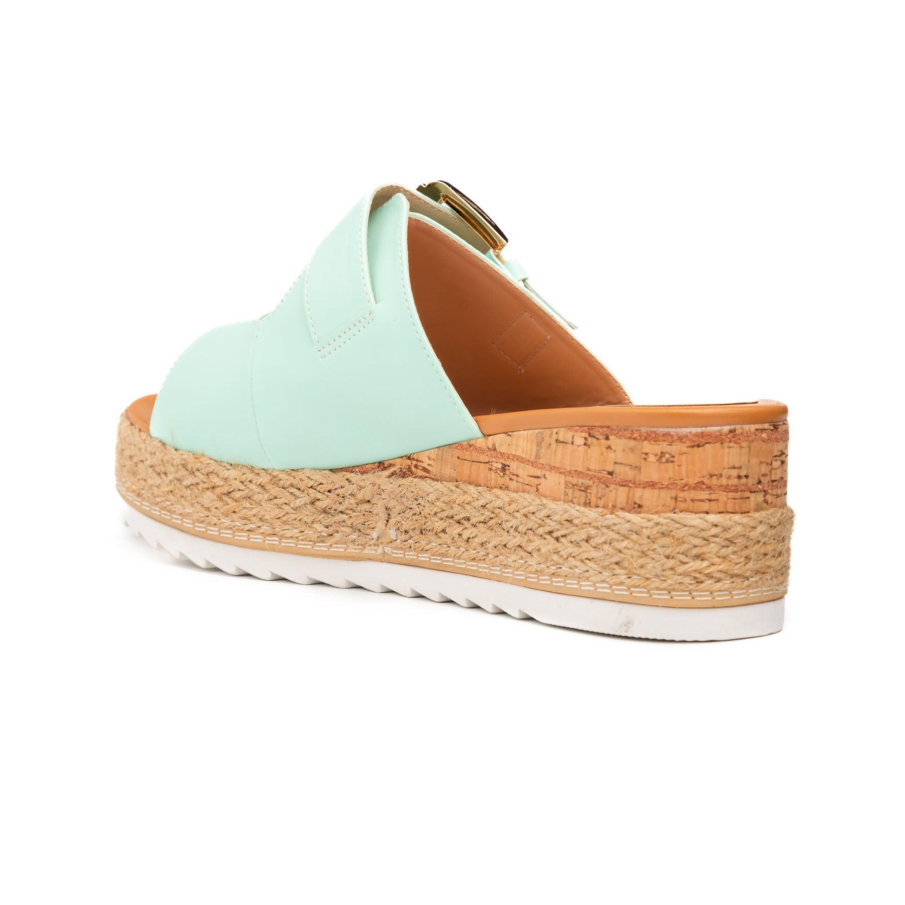 SANDALIAS CASUALES MUJER SERENA VERDE AGUA - 4