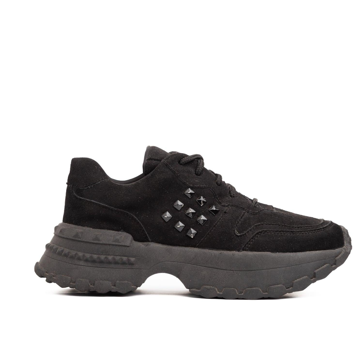 ZAPATILLAS URBANAS MUJER TALAVERA NEGRO GAMUZA - 2