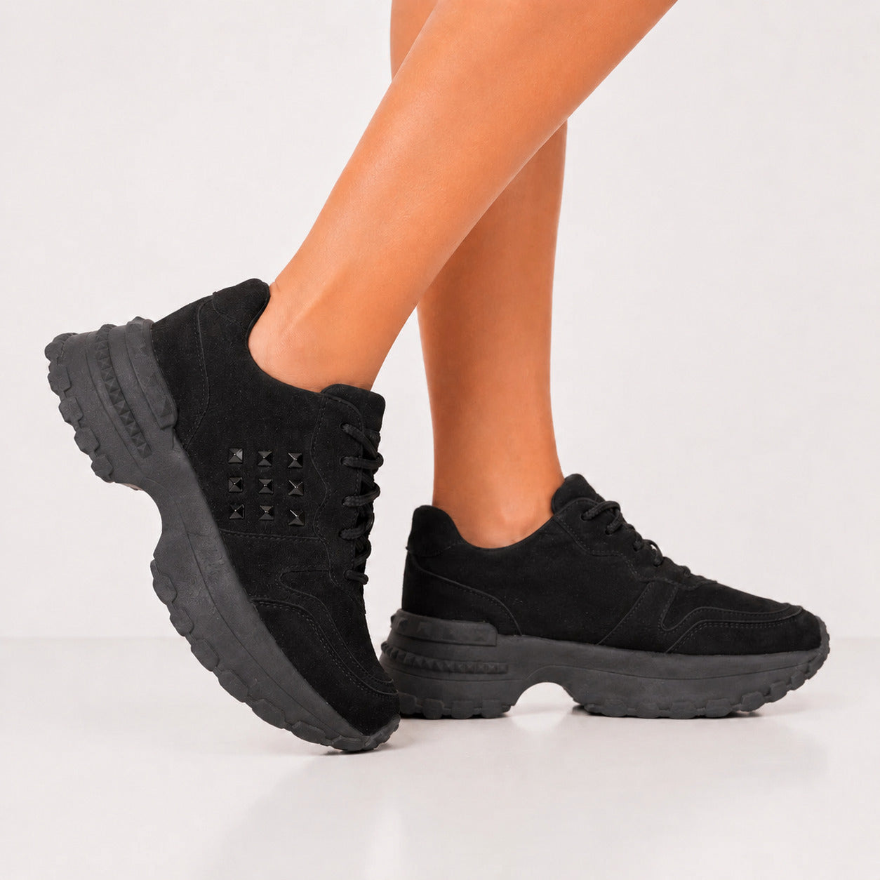 ZAPATILLAS URBANAS MUJER TALAVERA NEGRO GAMUZA - 6