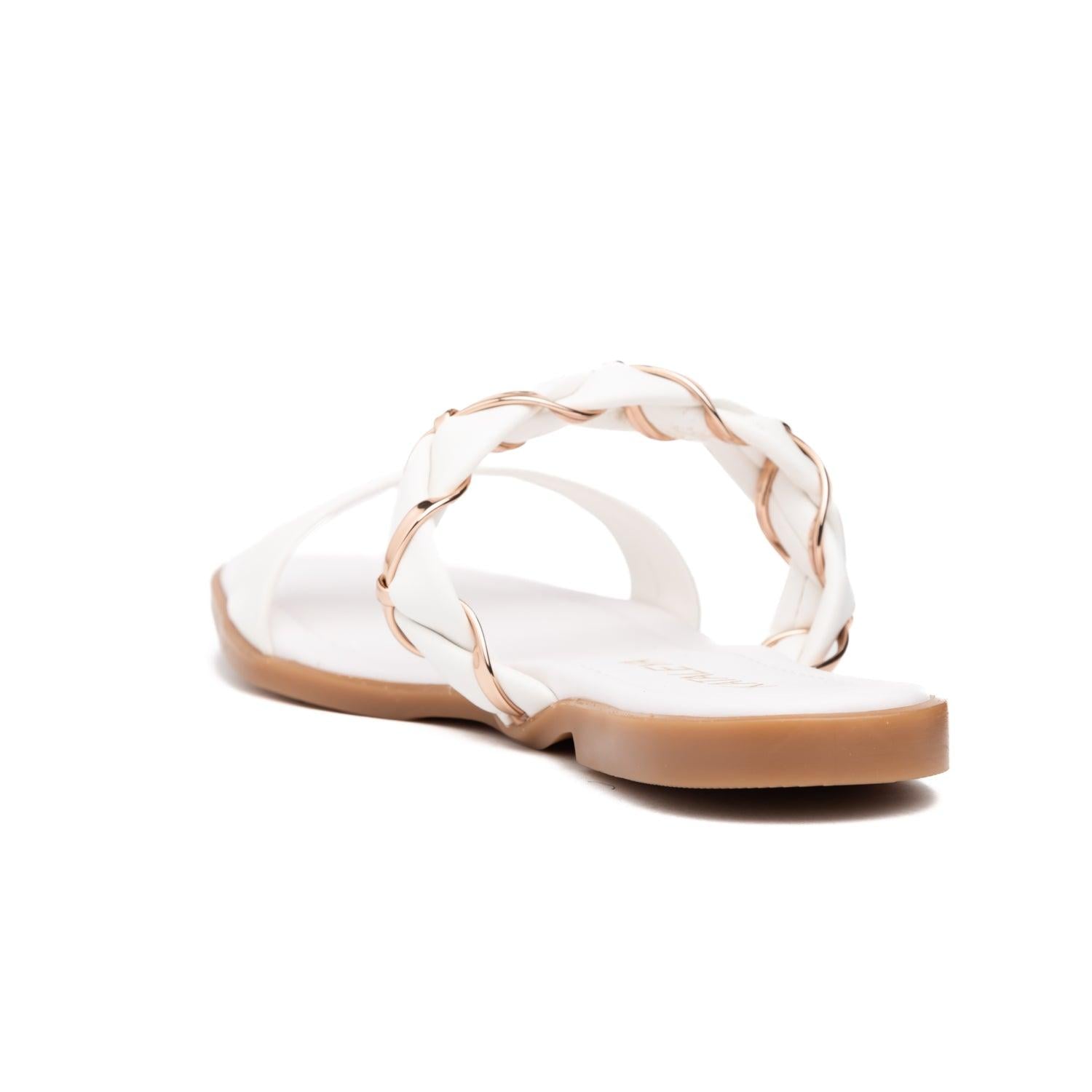 SANDALIAS CASUALES MUJER NASAU BLANCO - 4