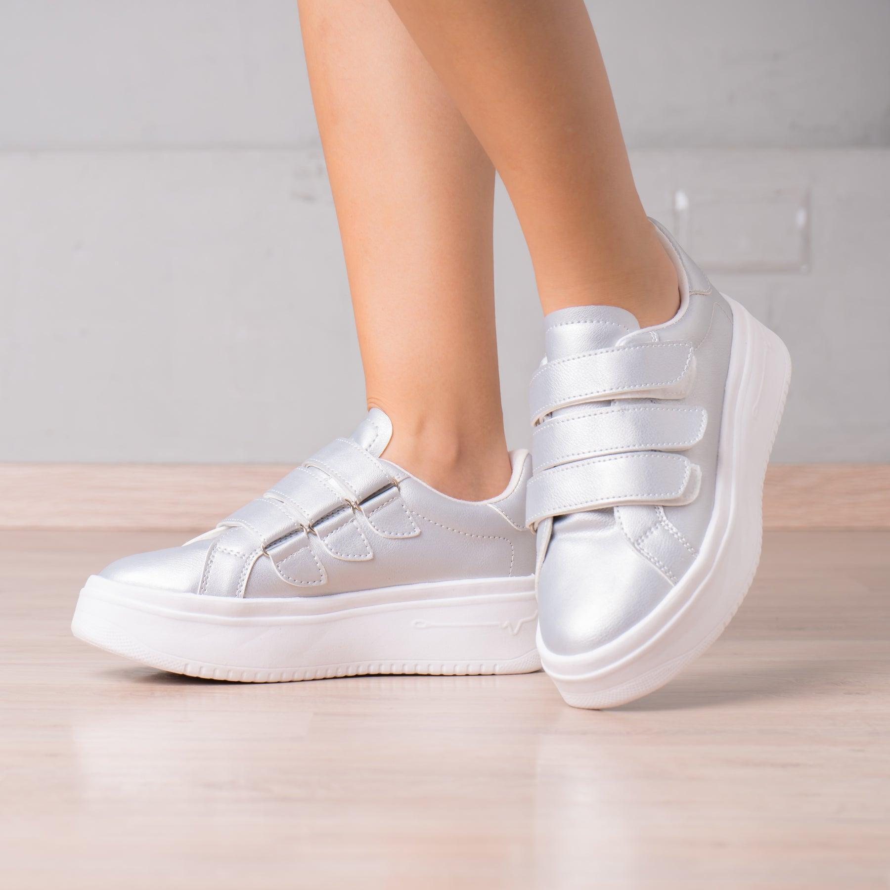 ZAPATILLAS URBANAS MUJER BUANANOTTE PLATEADO - 1