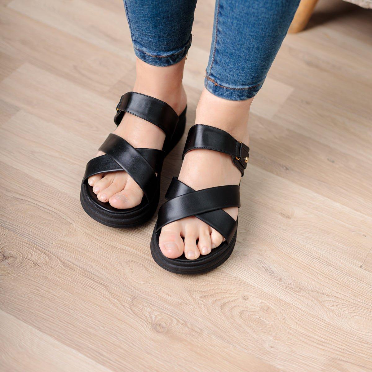 SANDALIAS CASUALES MUJER ORNELLY NEGRO - 2