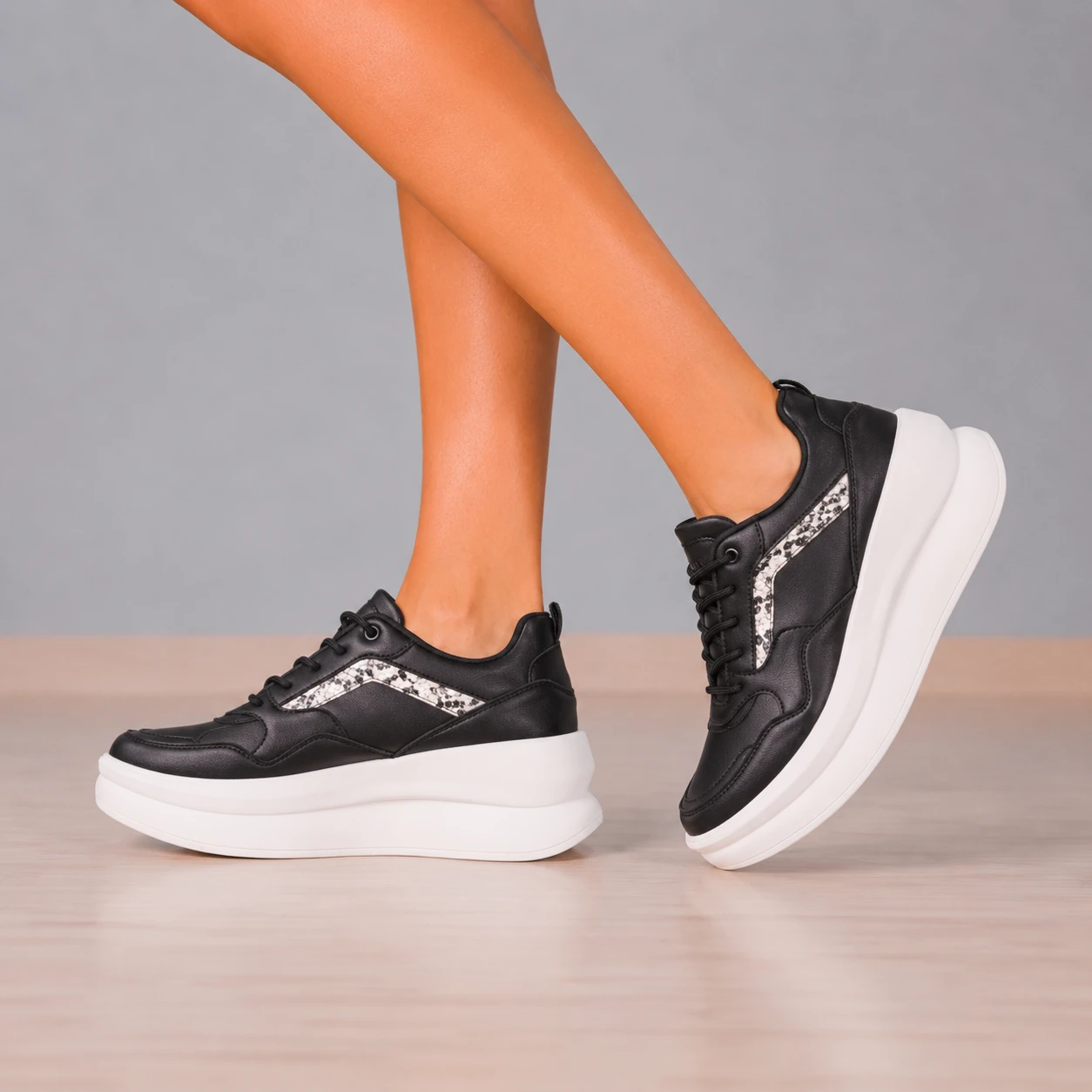 ZAPATILLAS URBANAS MUJER SEUL NEGRO - 1