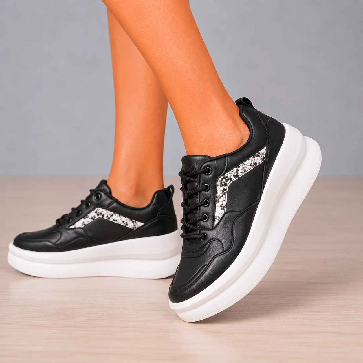 ZAPATILLAS URBANAS MUJER SEUL NEGRO - 2