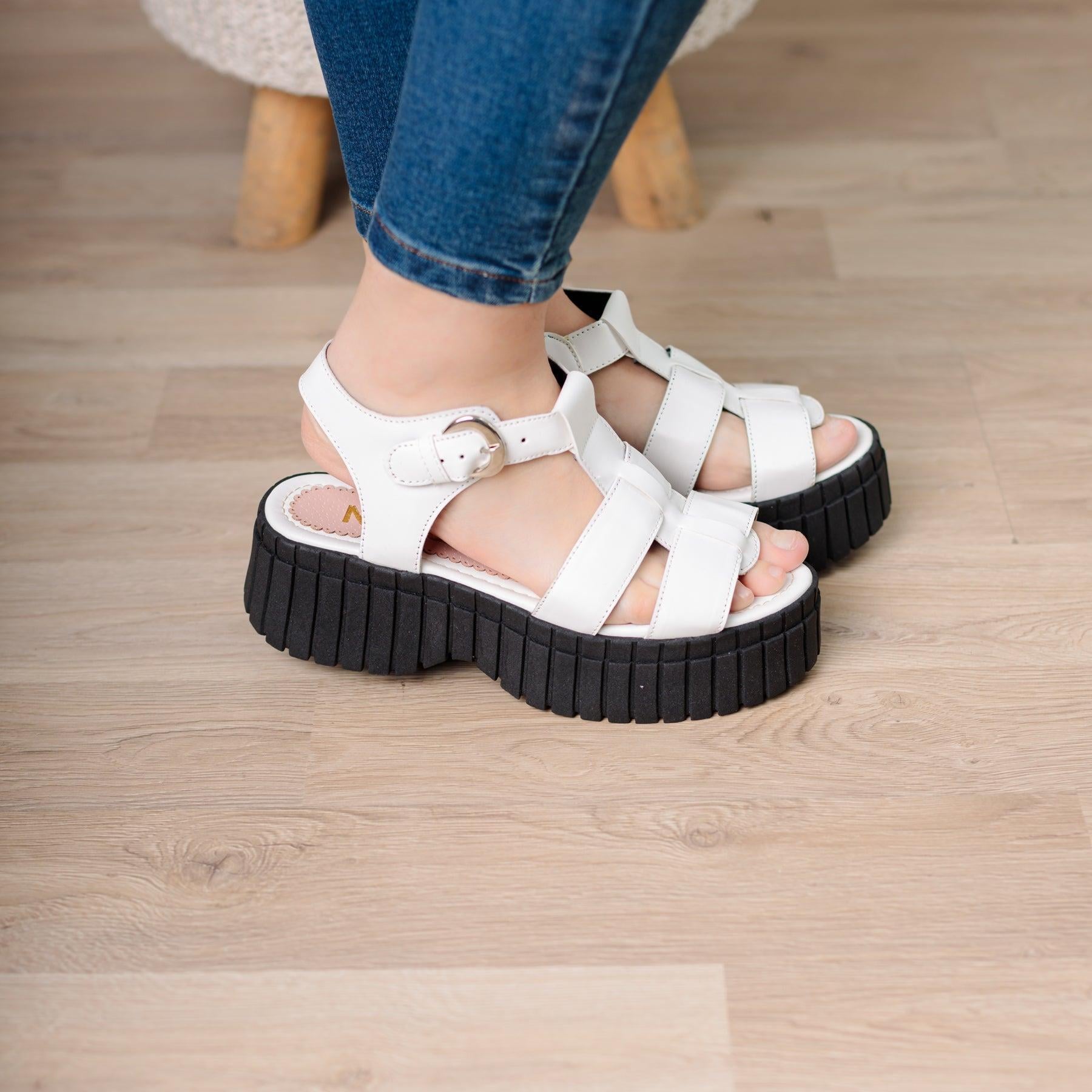 SANDALIAS CASUALES MUJER DOVRA BLANCO - 1