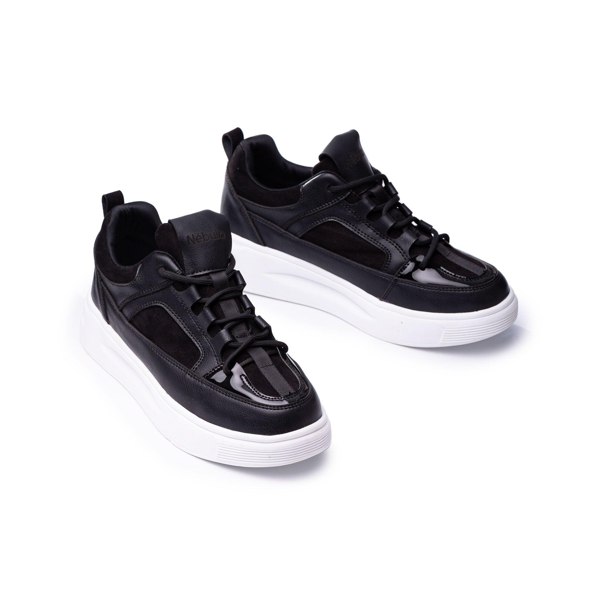 ZAPATILLAS URBANAS MUJER AMELIE NEGRO GAMUZA - 5