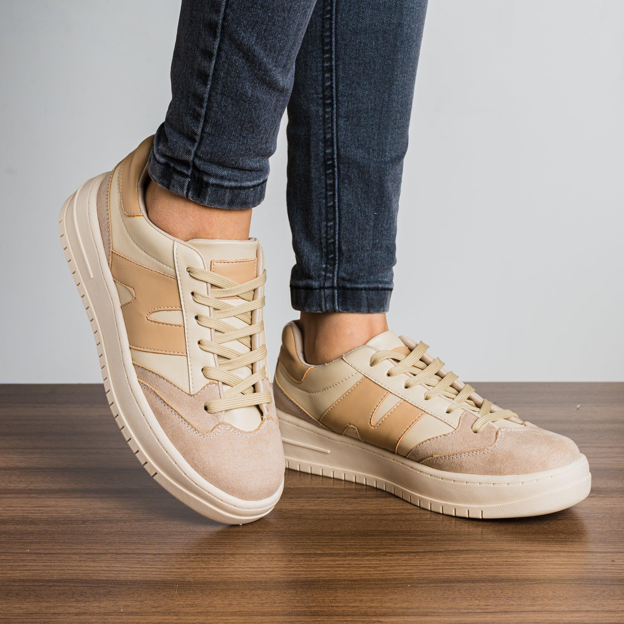 ZAPATILLAS URBANAS MUJER NIMBUR BEIGE - 1