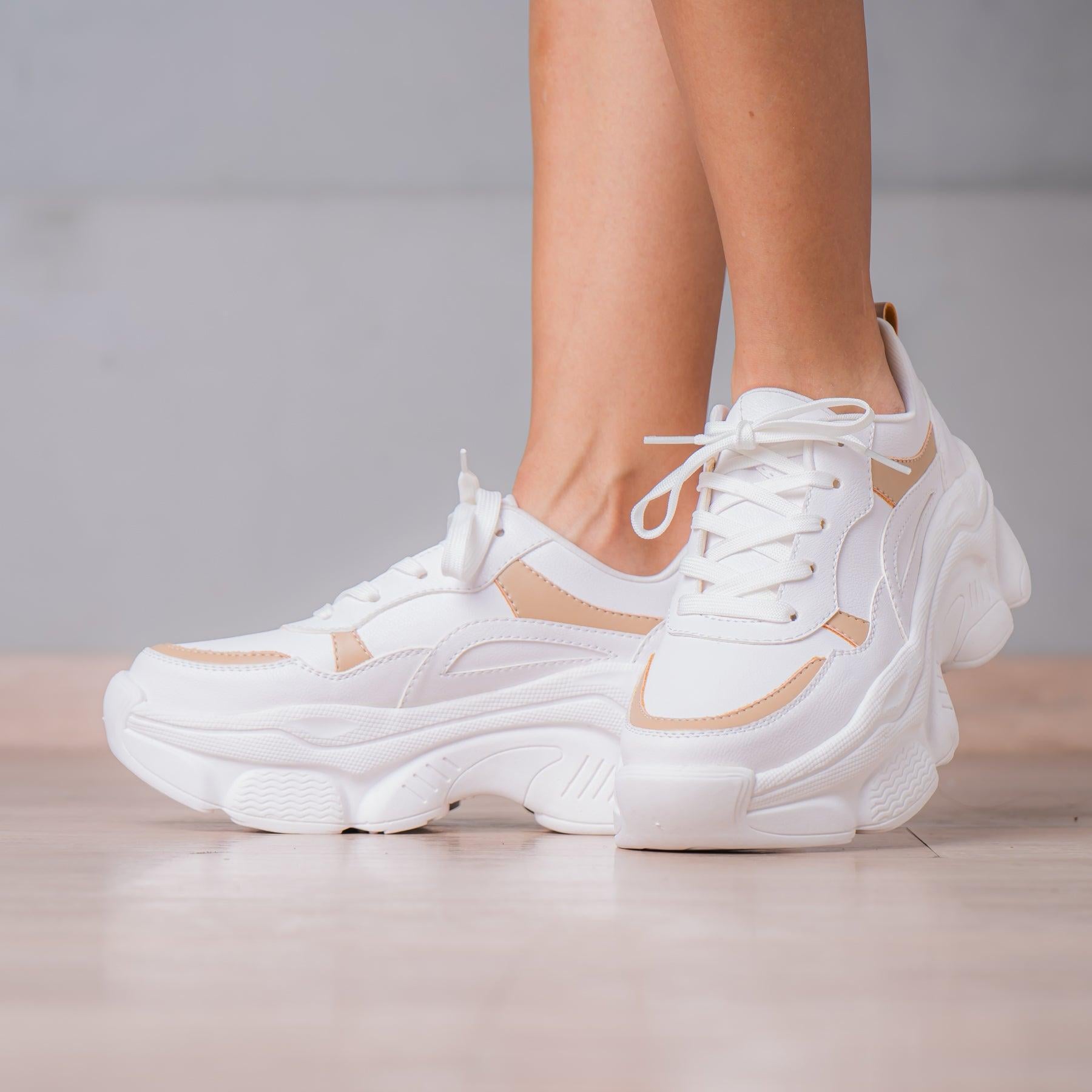 ZAPATILLAS URBANAS MUJER YOZENA BEIGE - 1