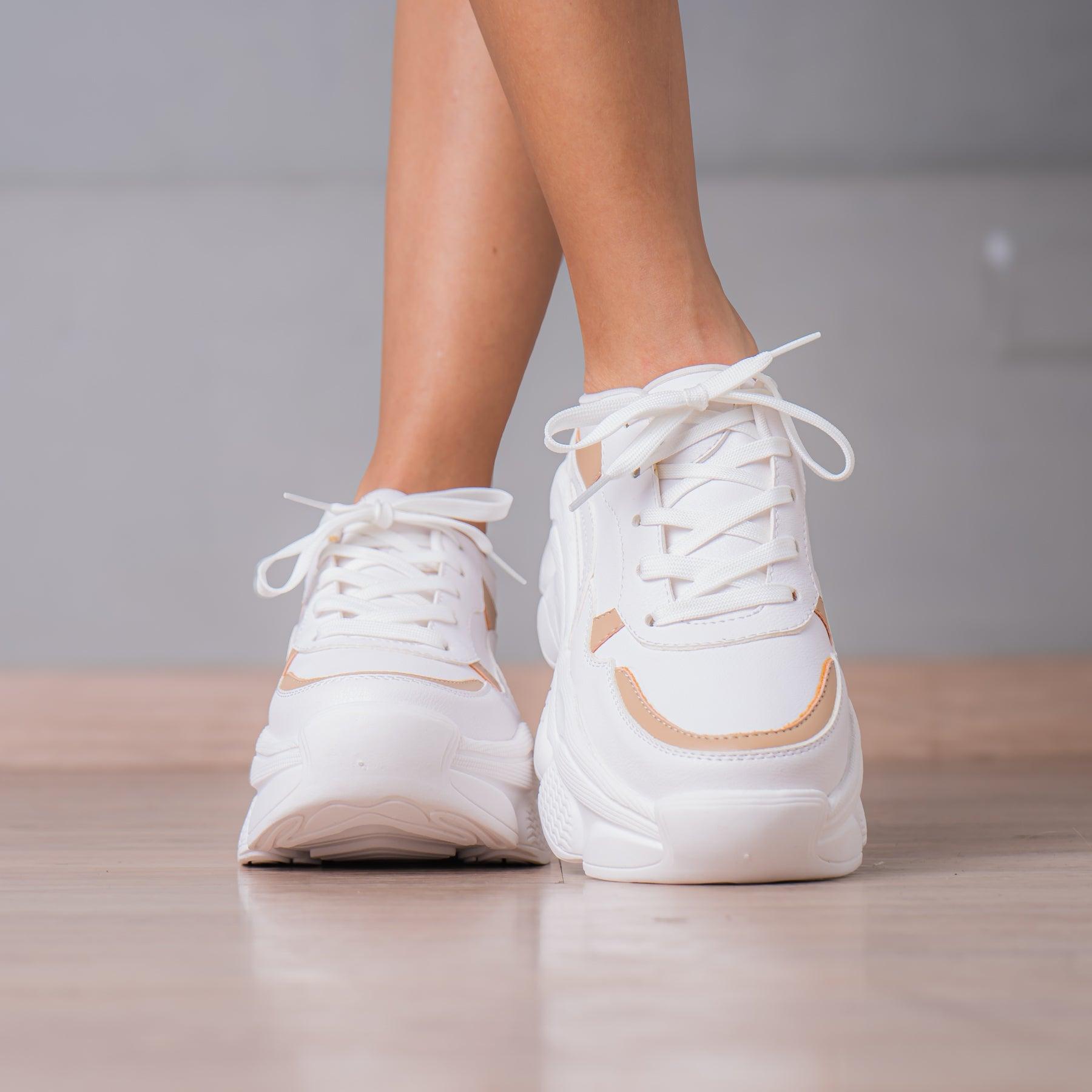 ZAPATILLAS URBANAS MUJER YOZENA BEIGE - 2