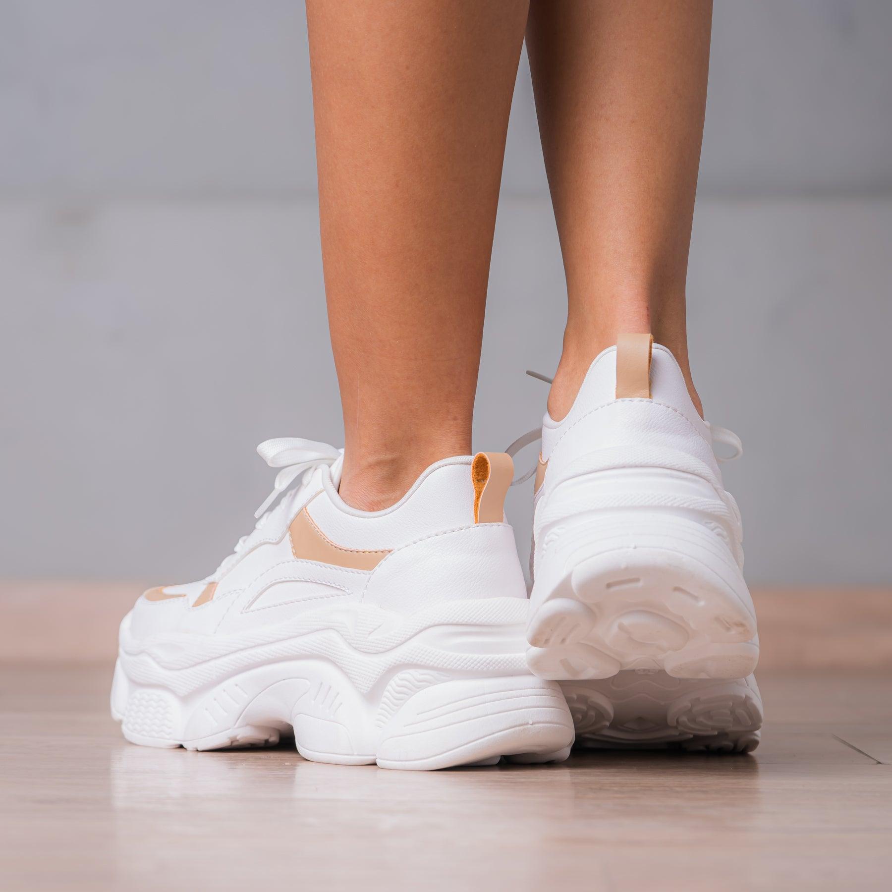 ZAPATILLAS URBANAS MUJER YOZENA BEIGE - 3