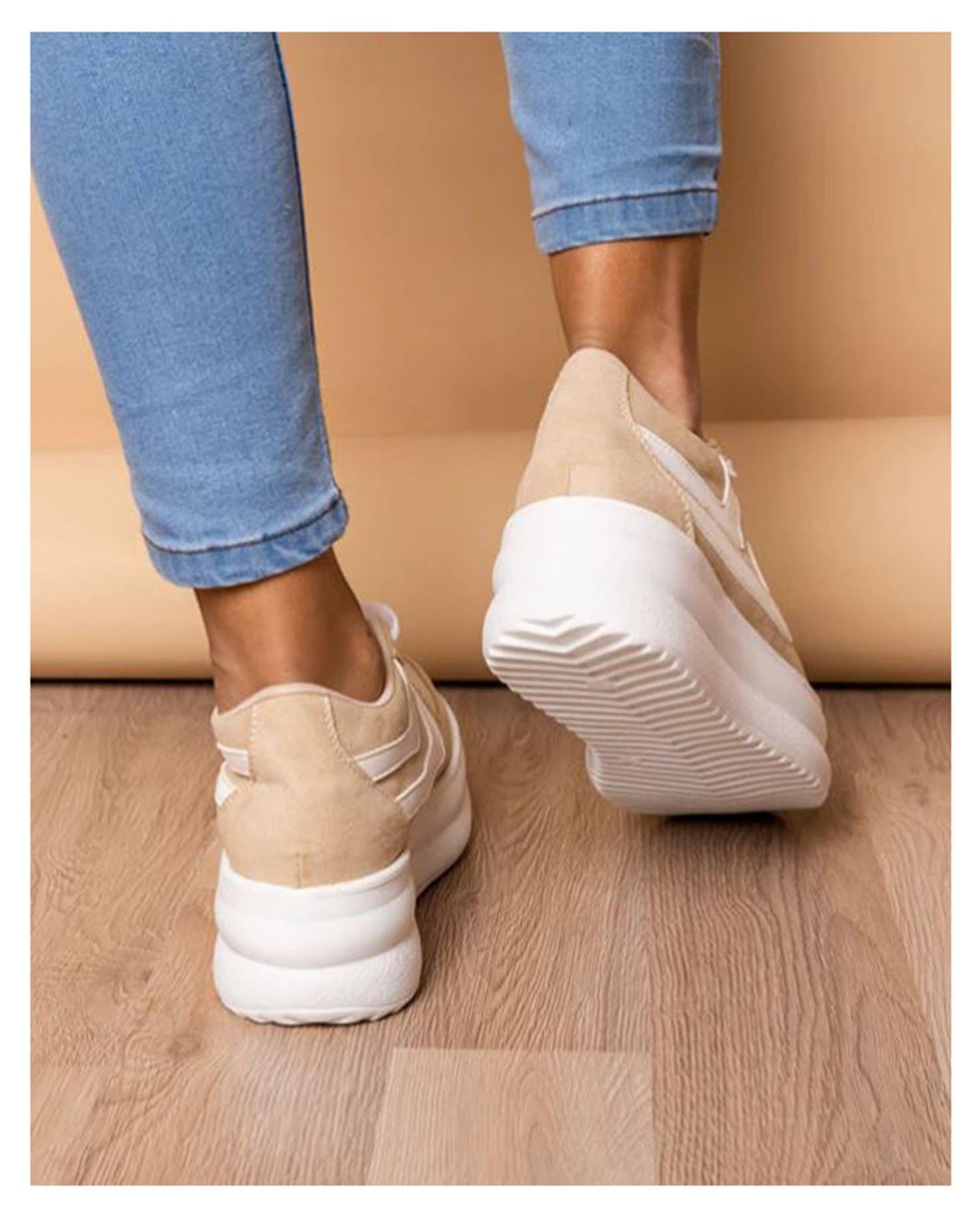 ZAPATILLAS URBANAS MUJER SANTANDER BEIGE - 2